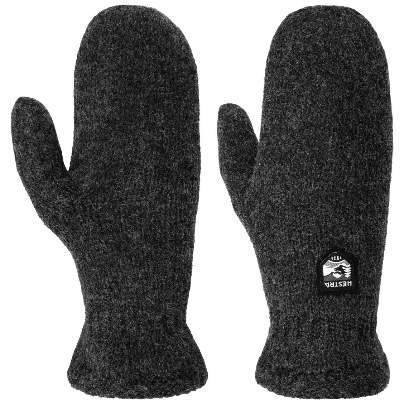 Hestra Strickhandschuhe Handschuhe mit anthrazit Futter
