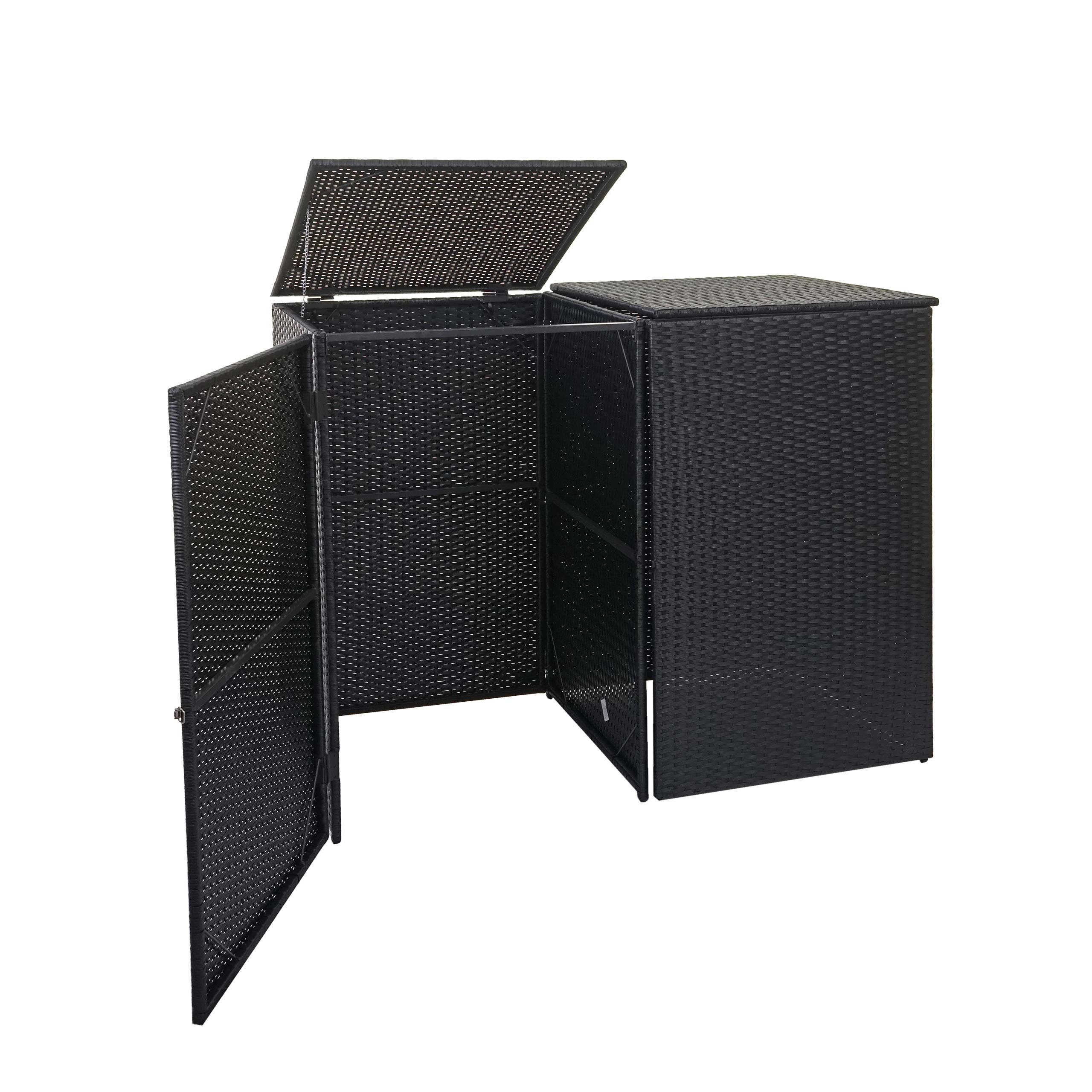 MCW Mülltrennsystem MCW-E25-2x1, Deckel und Tür separat zu öffnen, Trennwand zwischen Mülltonnenfächern