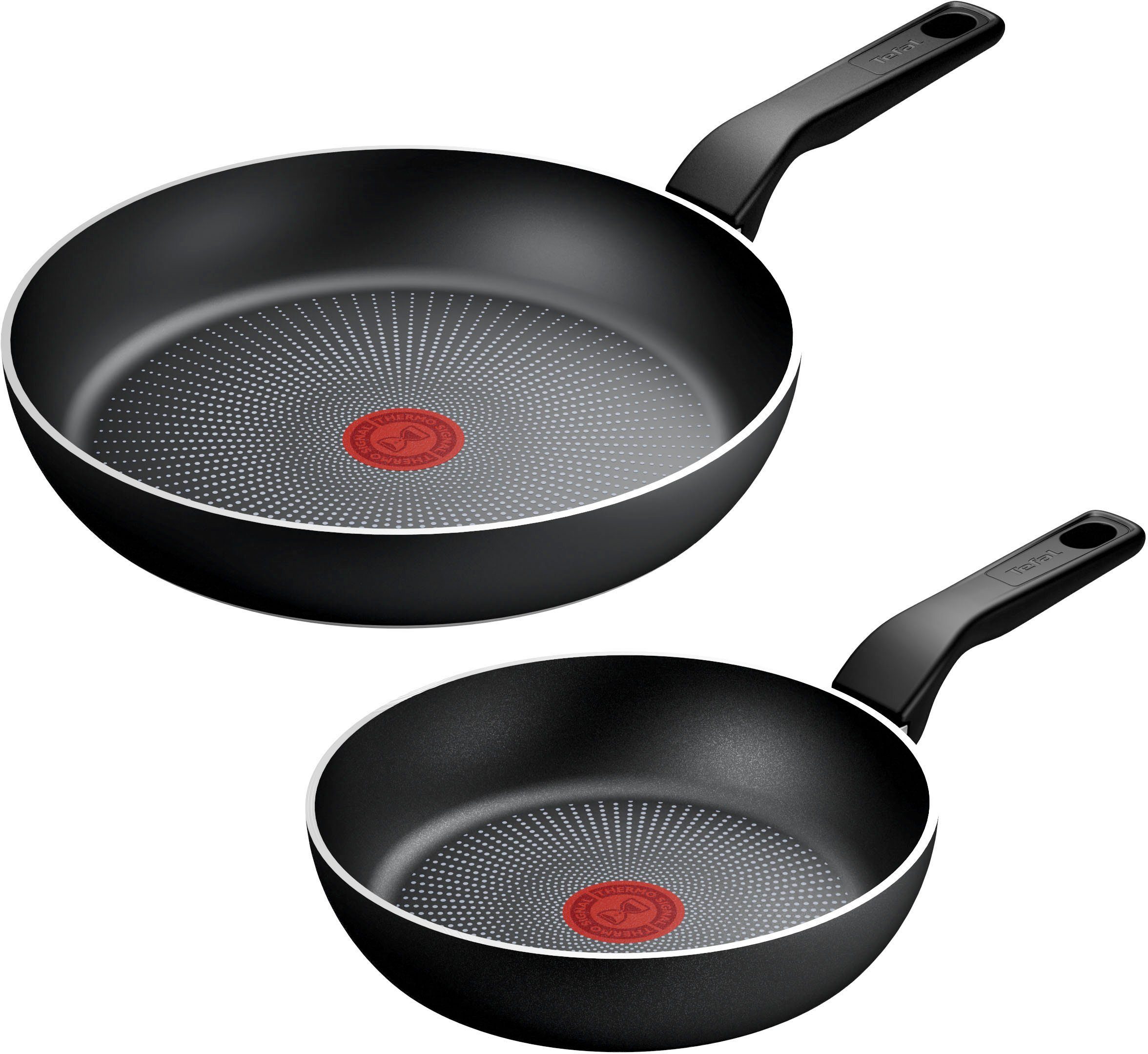 Tefal Pfannen-Set aus recyceltem Thermo-Signal Ø Induktion, 24/28 C29790 Aluminium, 2-tlg), 100% (Set, On, Recycled Antihaftversiegelung, Aluminium cm