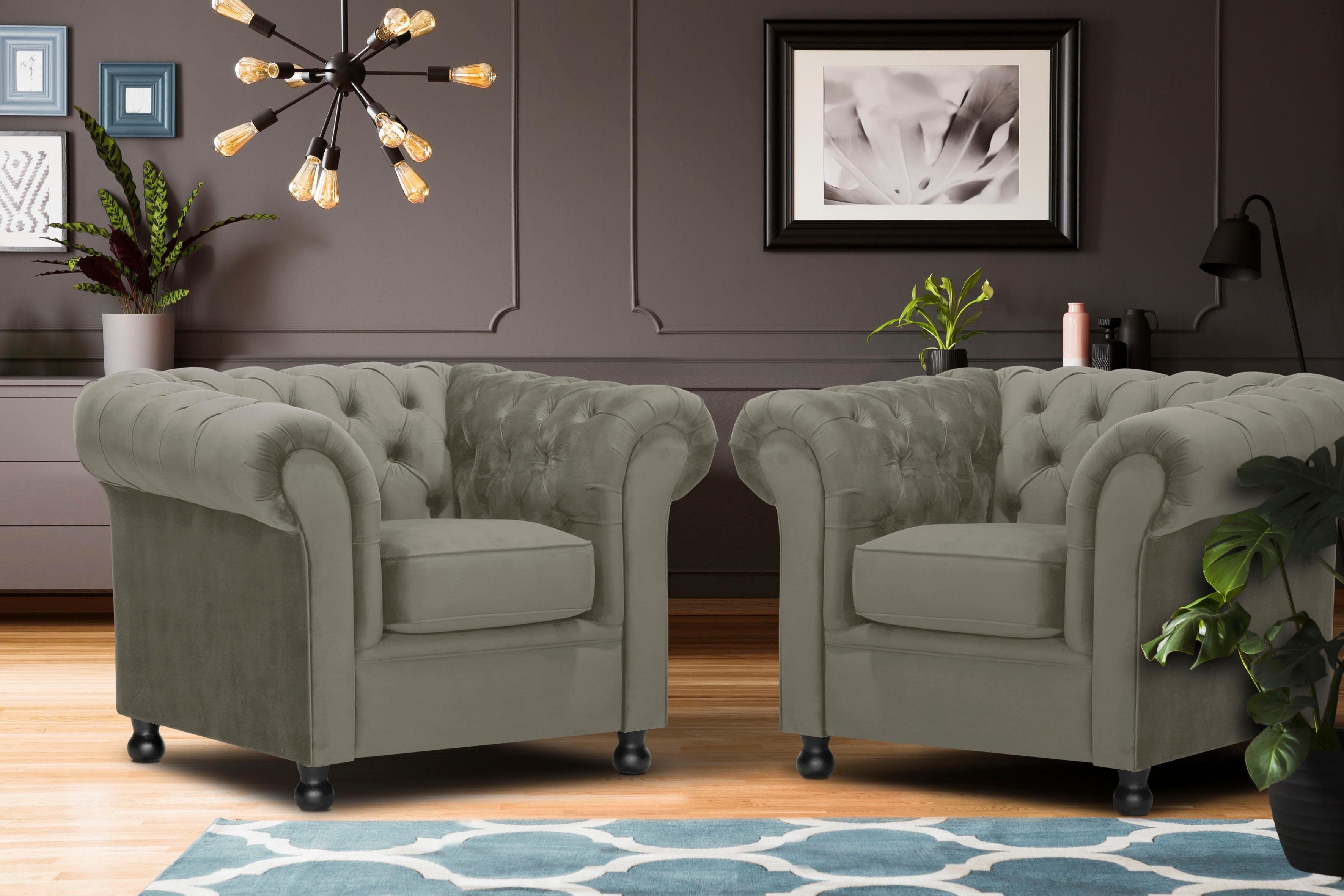 Home affaire Sessel Chesterfield Home, mit günstig online kaufen