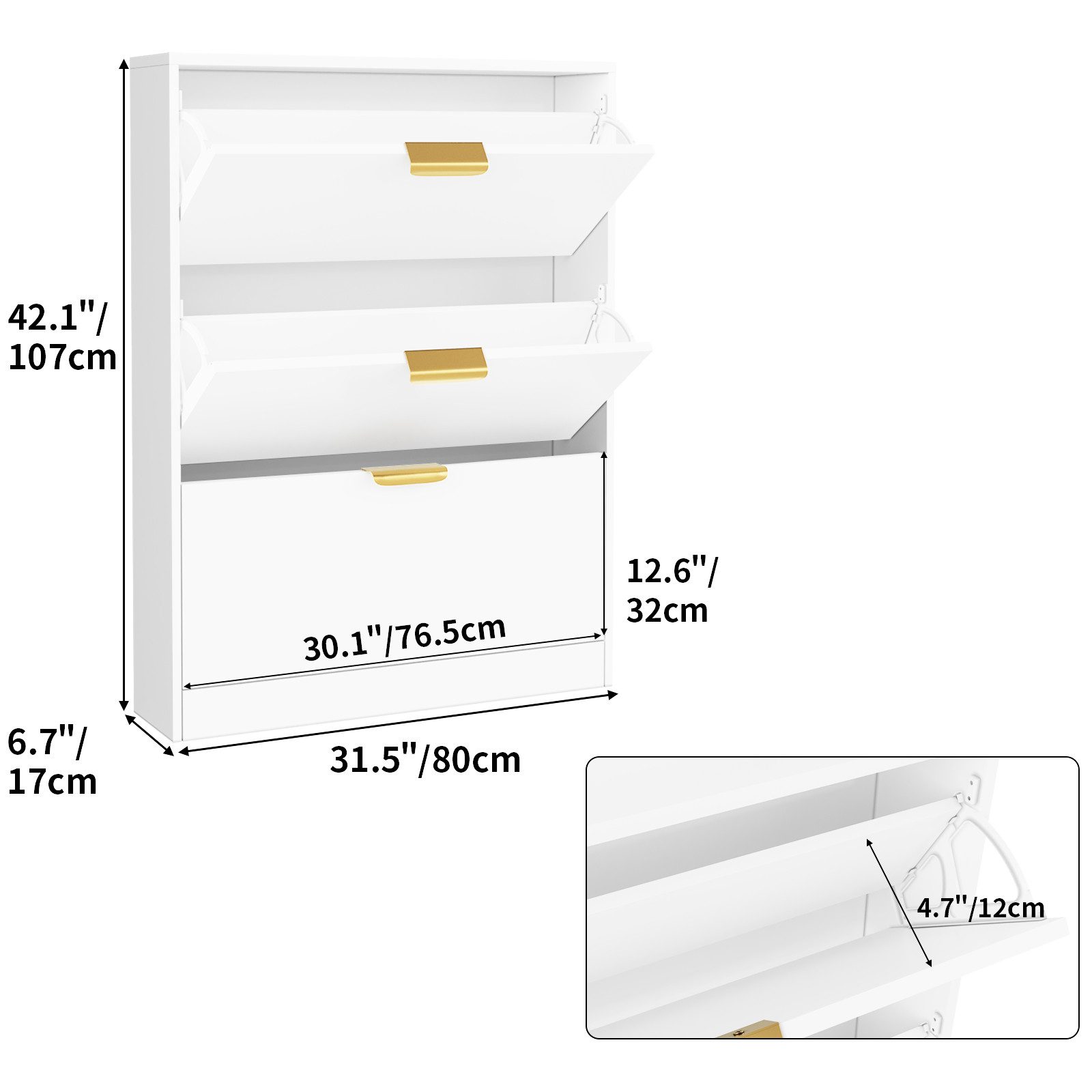 VOWNER Schuhschrank 80 x 17 x günstig online kaufen