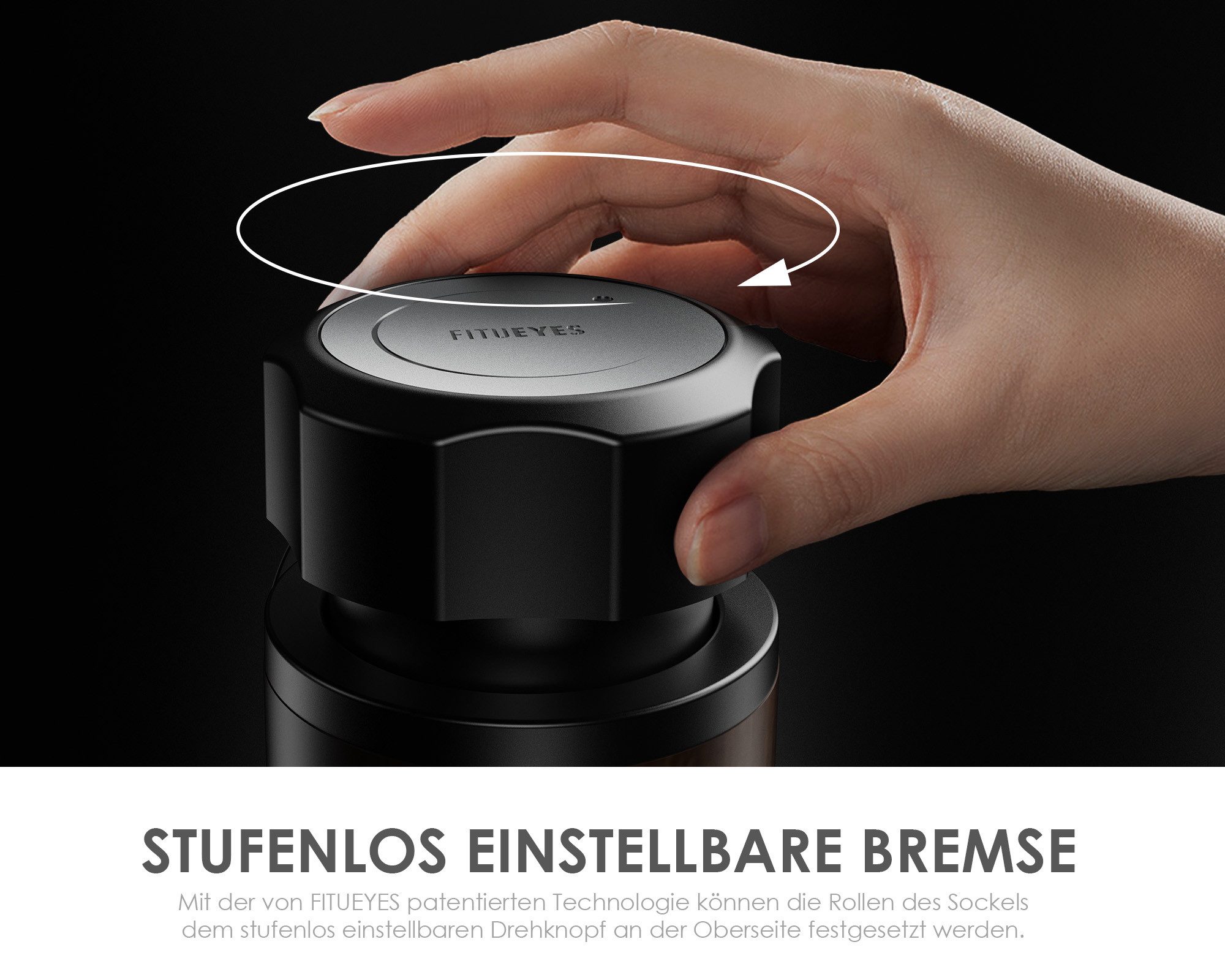 FITUEYES TV-Ständer, (bis 48,00 Zoll, Mobiler TV Stand mit Rollen, 90° Bildschirmdrehung)