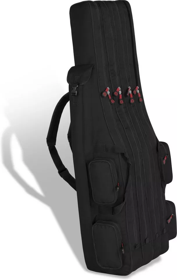 normani Angelrutentasche Rutentasche Angeltasche Quattro, Angelrutentasche mit 4 Kammern für 8 Ruten
