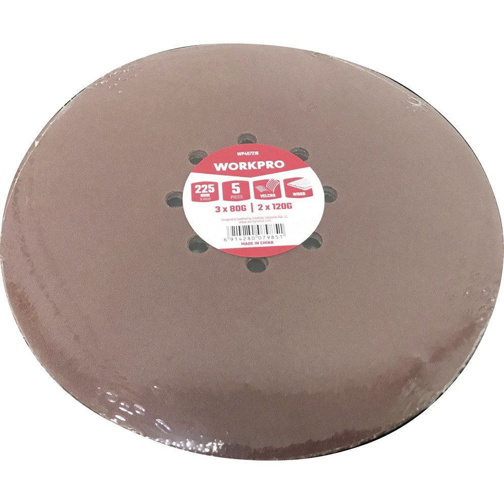 50 Schleifscheiben Klett – 225 Mm, Körnung 220, 10-Loch, Für Winkelschleifer & Tischschleifmaschine