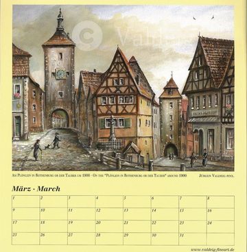 KOVA Kunstkalender Geburtstagskalender Malerisches Deutschland Kalender Valdeig