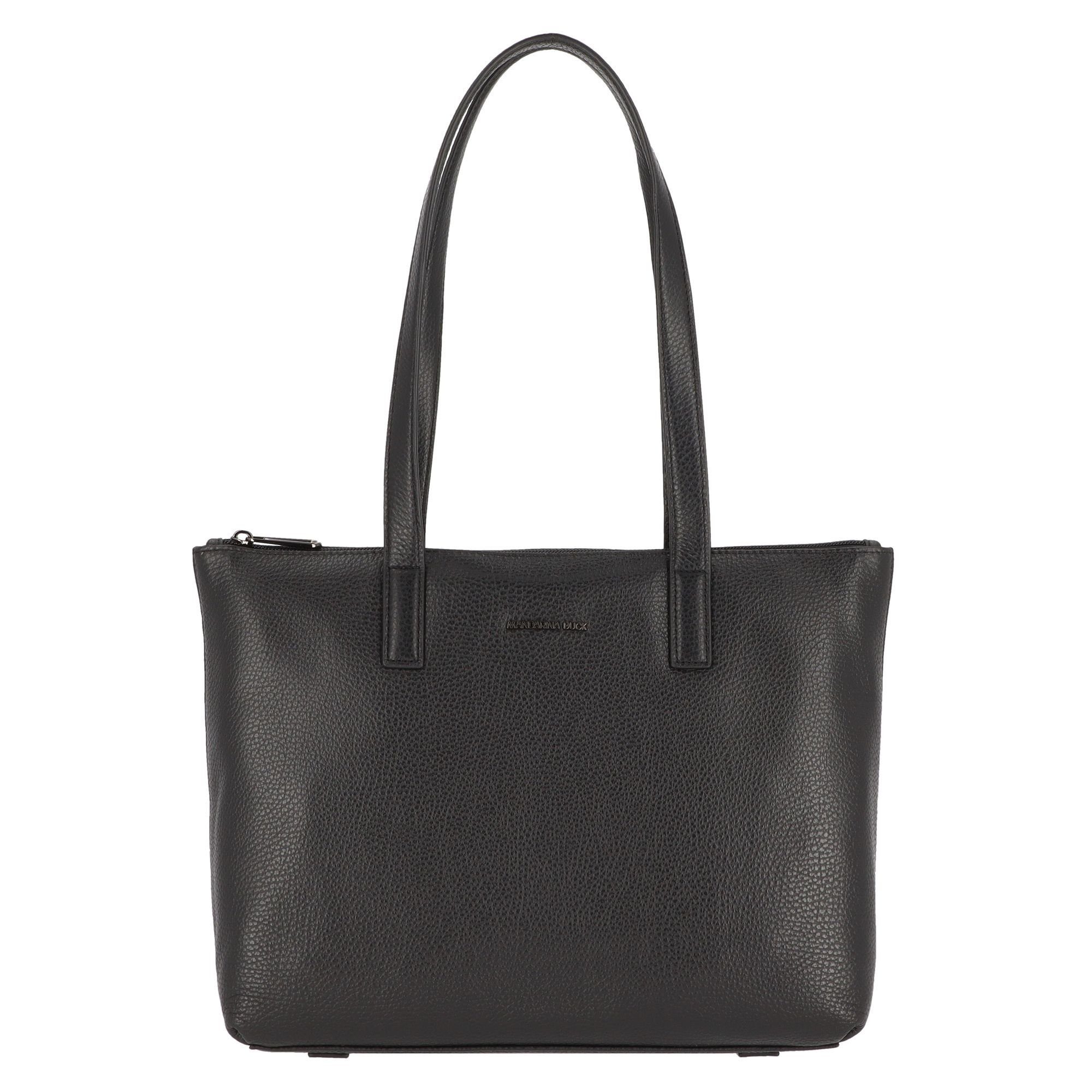 Mandarina Duck Damen Umhängetasche Mellow – Leder, 25x16x4 Cm, Mit Kette & Abnehmbarem Gurt