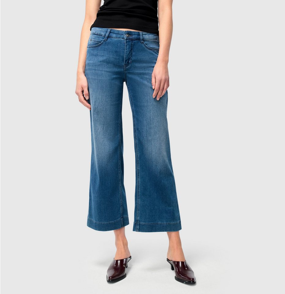 MAC Weite Jeans DREAM WIDE mit Fransen am Saum