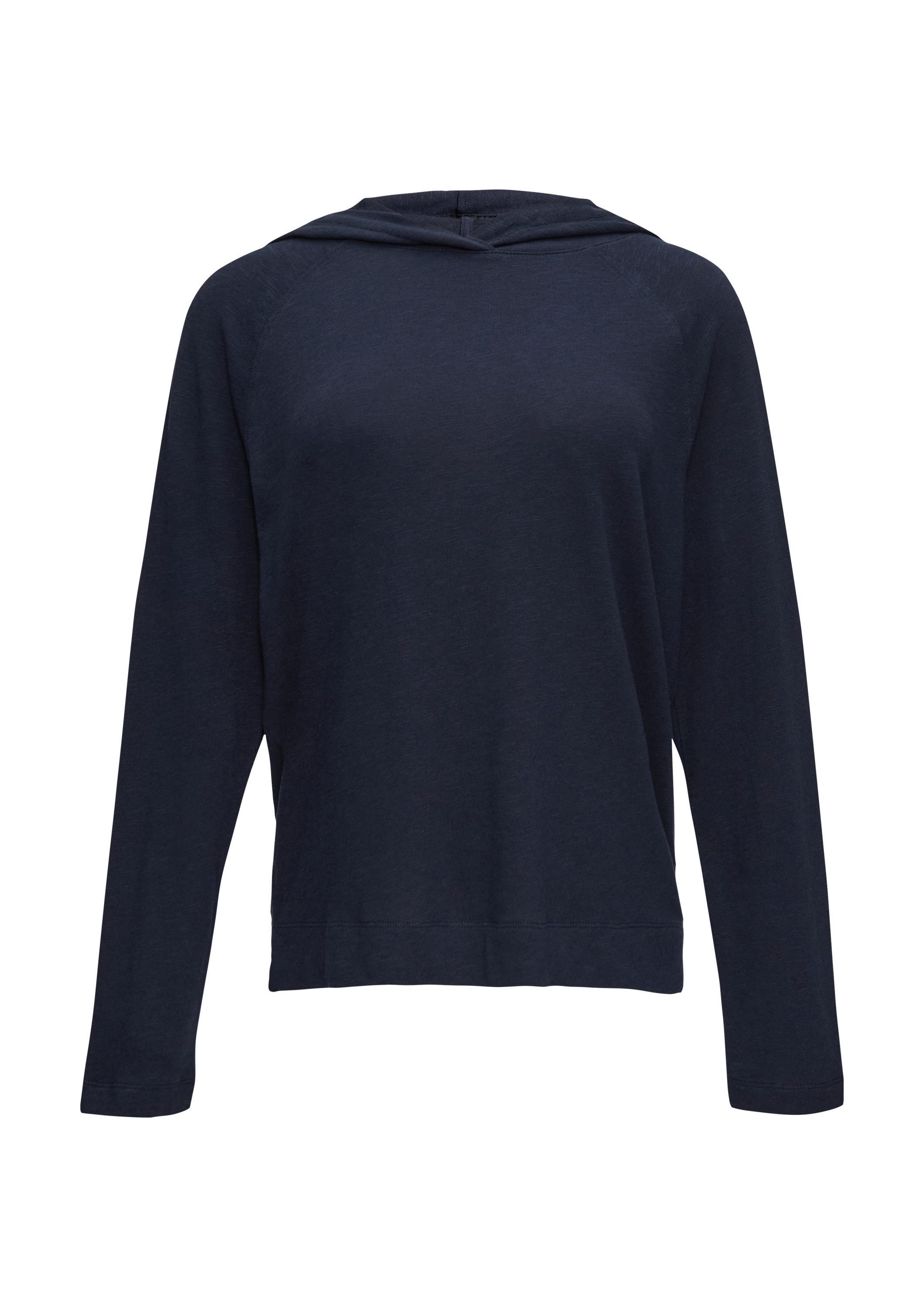 s.Oliver Langarmshirt T-Shirt Weiches Jerseyshirt mit Flammgarnstruktur günstig online kaufen