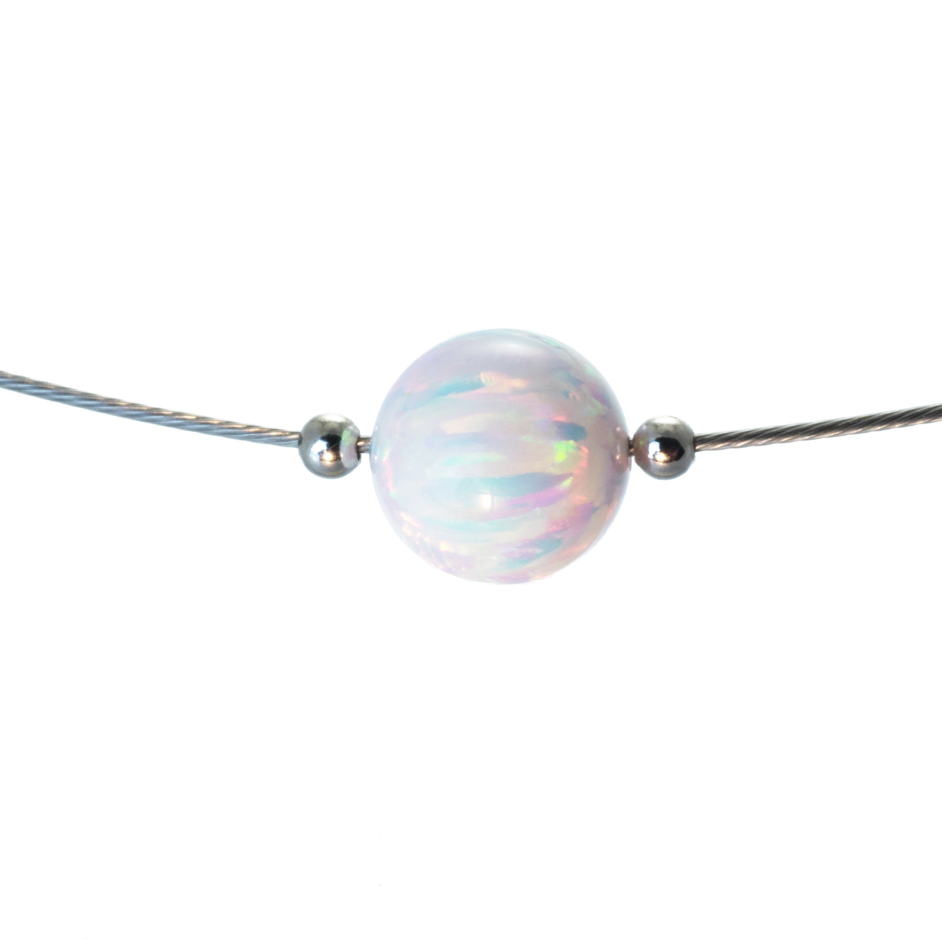 Bella Carina Collier Kette mit 8 mm Opal Kugel