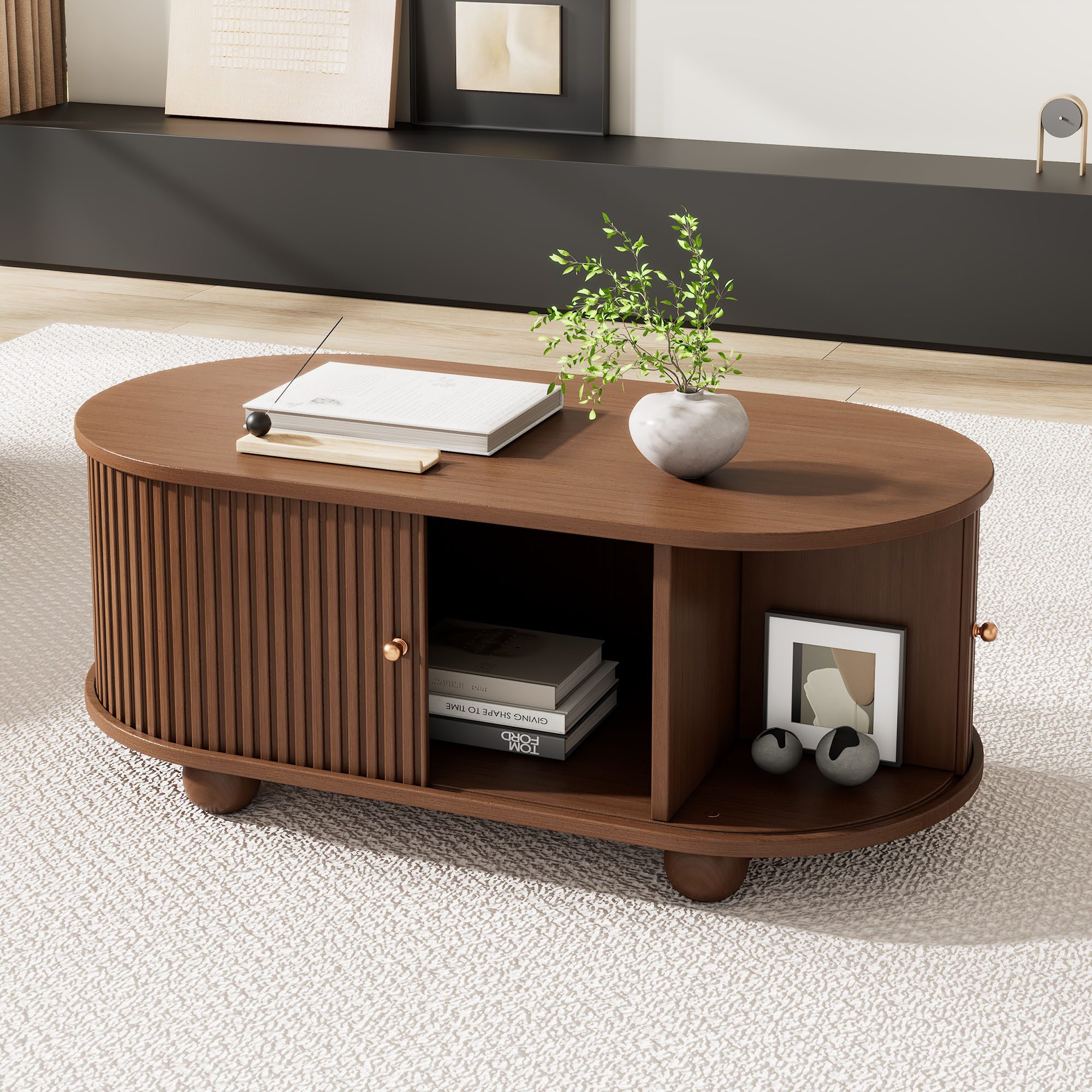 MODFU Couchtisch ovaler Couchtisch – minimalistisches günstig online kaufen