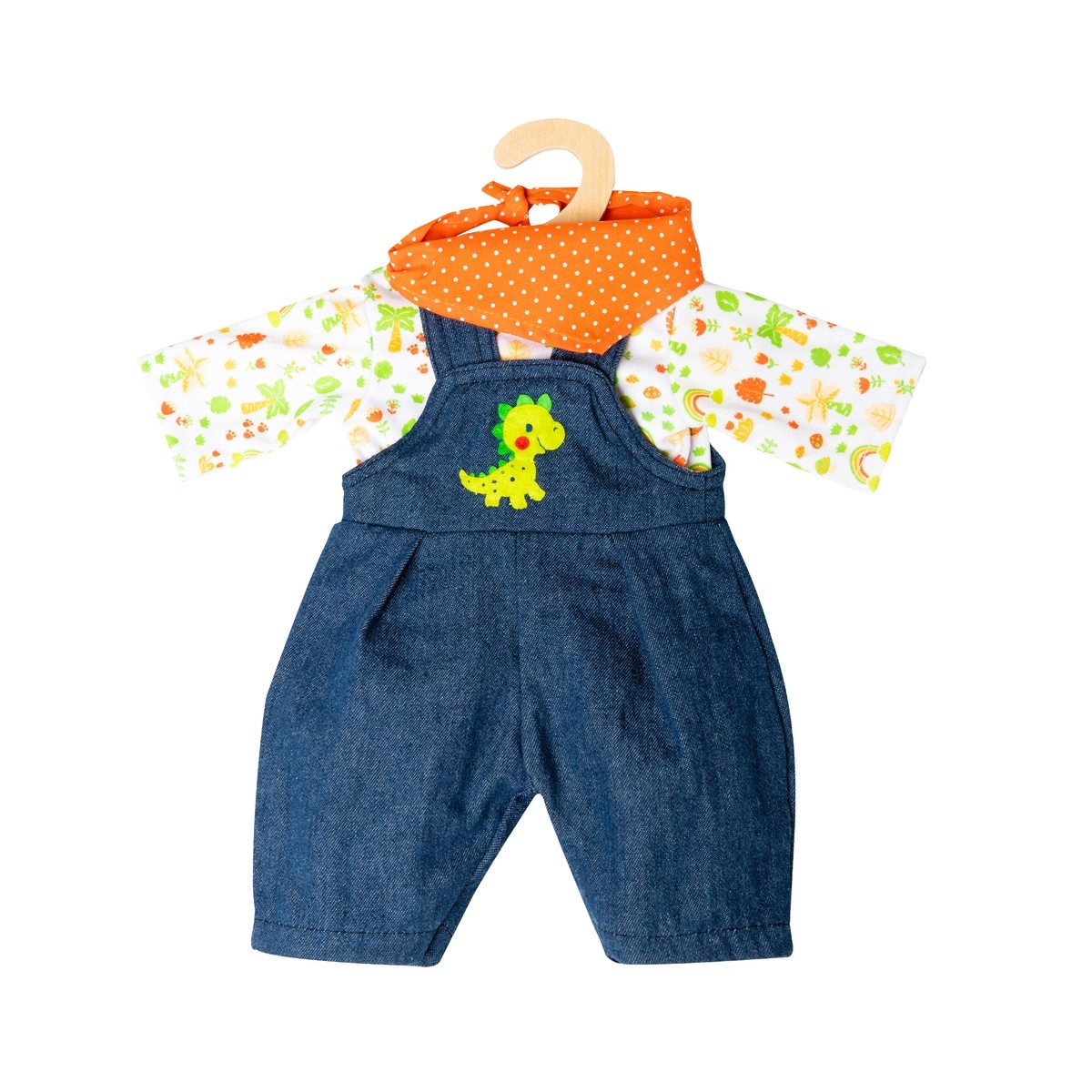Heless Puppenkleidung Latzhose Dino Größe 28-35cm