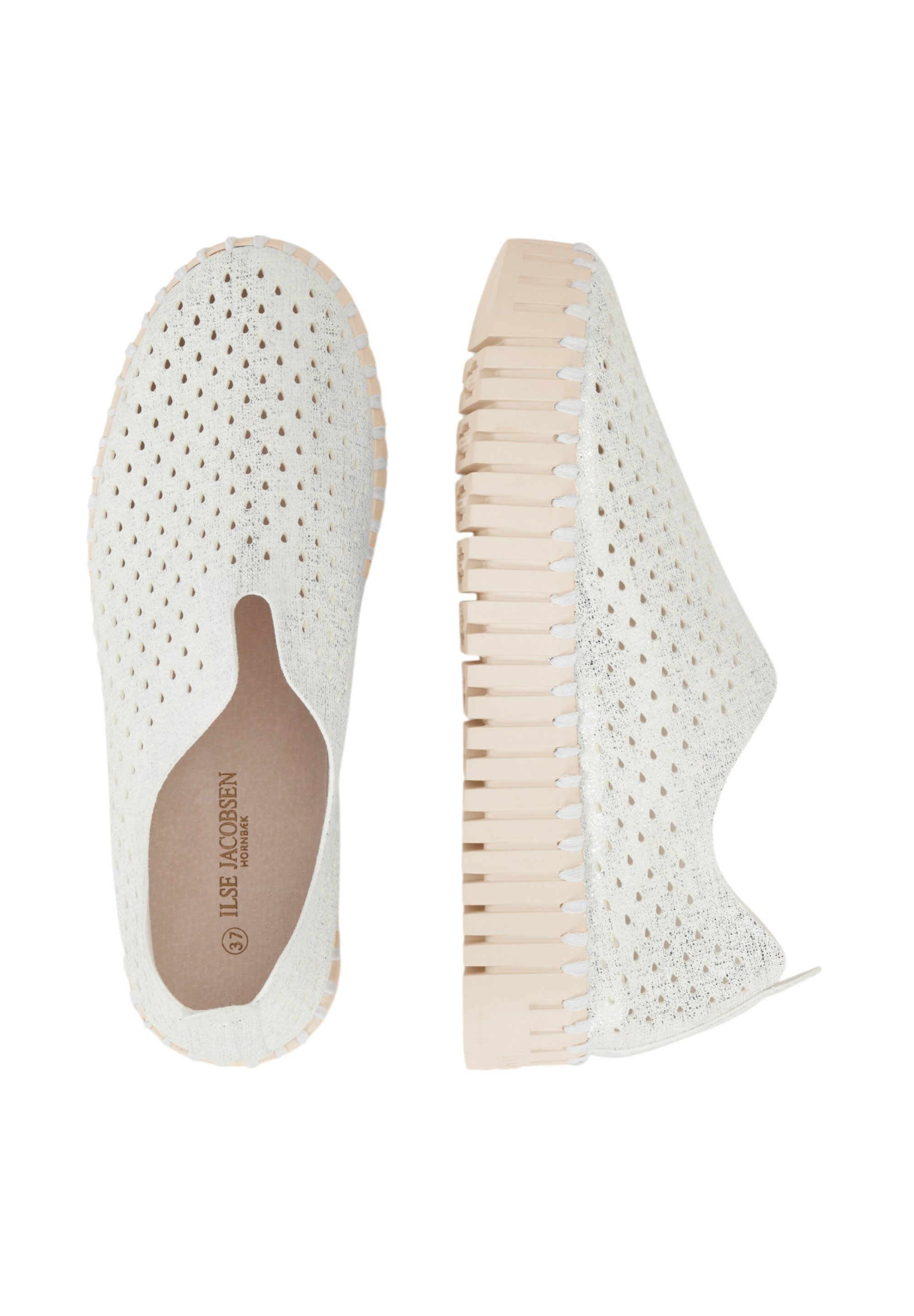 Ilse Jacobsen TULIP3889 Slipper Modische Plateausohle, Naturkautschuksohle, mit Glitzer