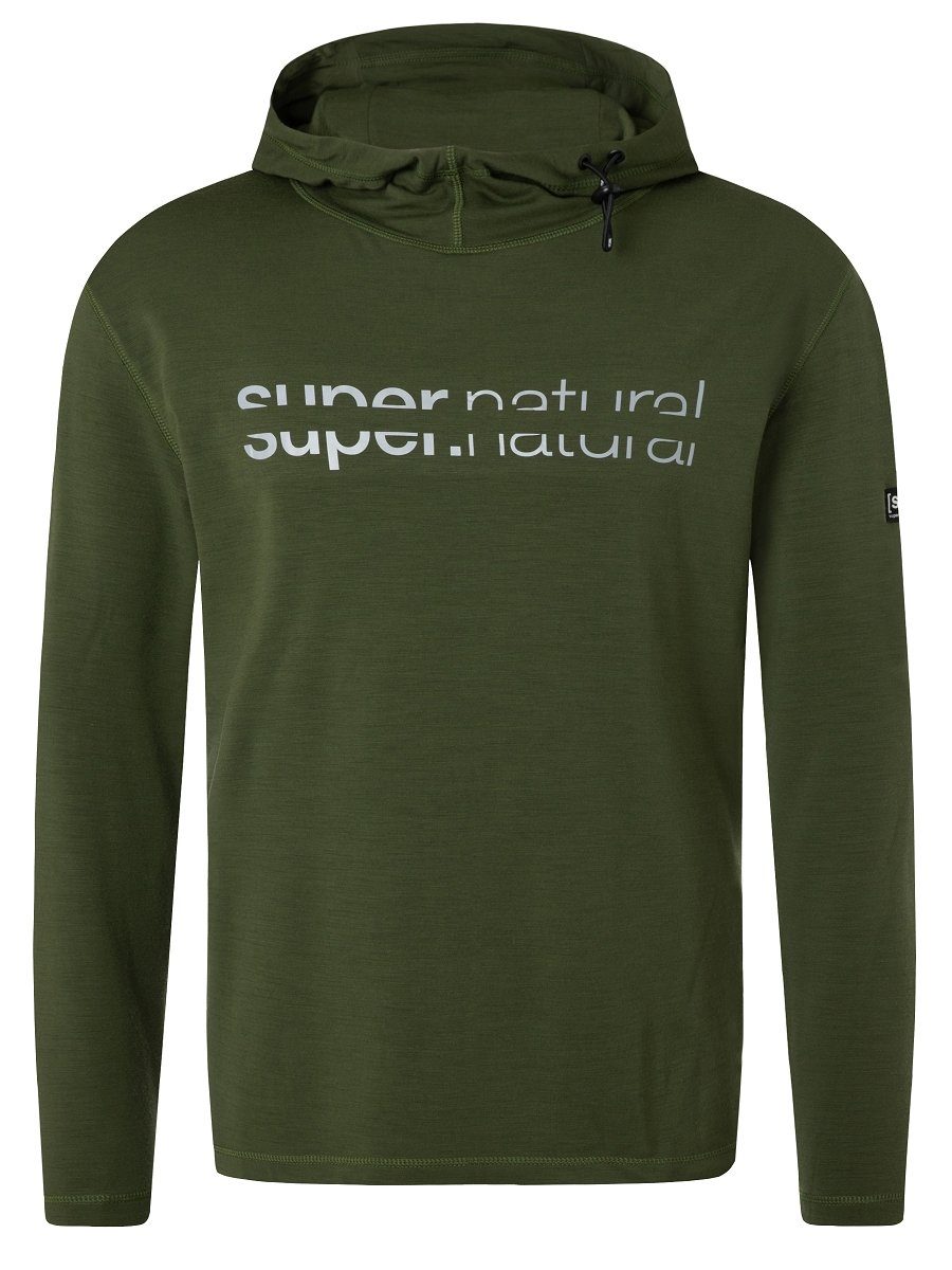 SUPER.NATURAL Hoodie Merino Hoodie M ALPINE ACTIVE HOODIE funktioneller Merino-Materialmix