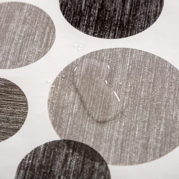 texpot Tischdecke Wachstuch graue Kreise abwischbar (1-tlg)
