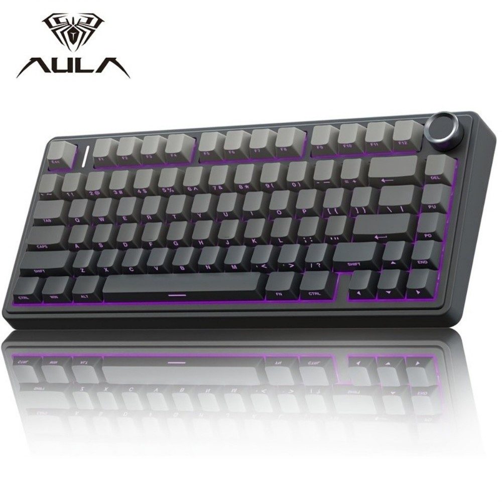 nsihing AULA F75 Mechanische Tastatur, 75%, Hot Swap, Knopf, RGB Gaming-Tastatur