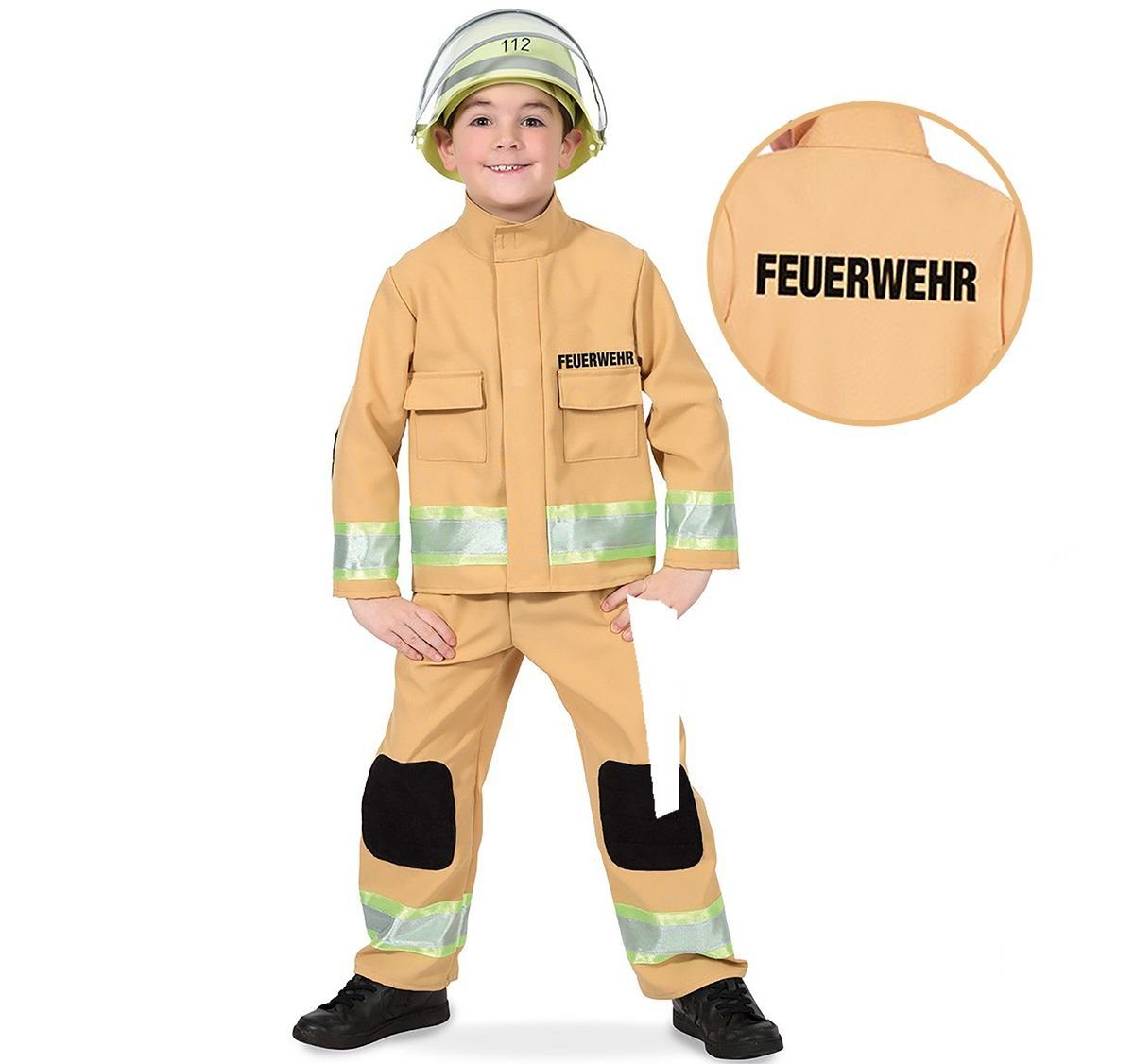 Fries Kostüm Feuerwehr Uniform für Kinder