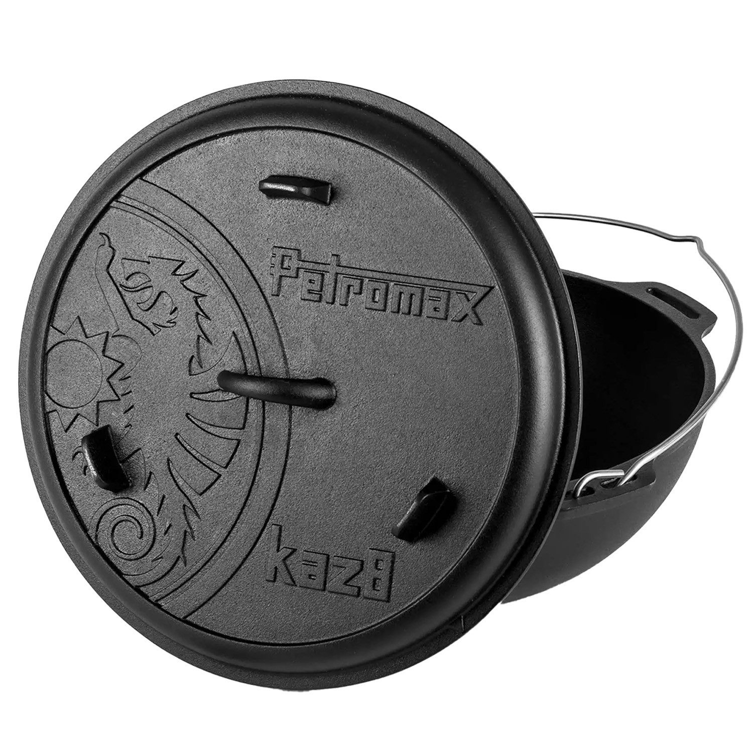 Petromax Feuertopf Kazan 8 Liter ohne Füße, Gusseisen (2-tlg), Induktion