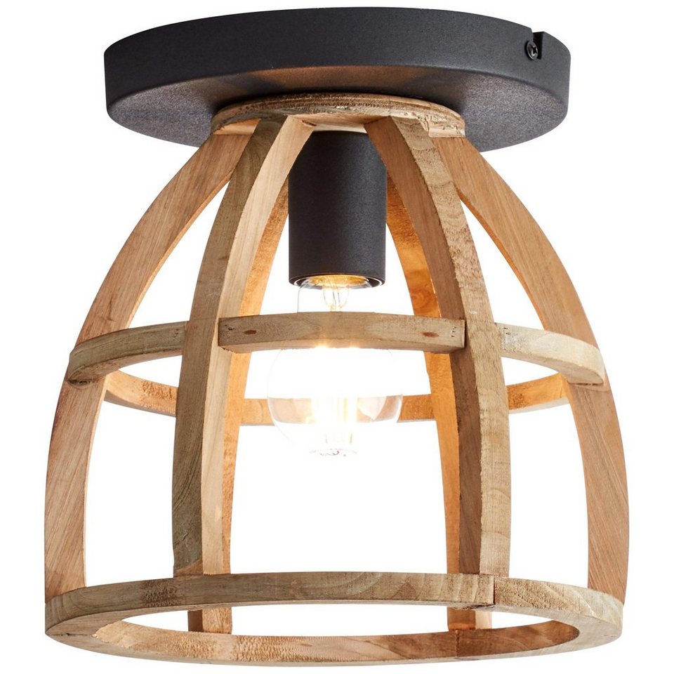 Brilliant Deckenleuchte Matrix Nature, Lampe Matrix Nature Deckenleuchte  1flg antik holz/schwarz korund 1x