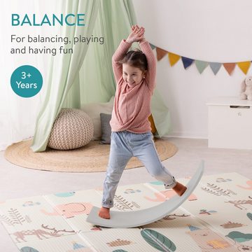 Navaris Balanceboard Balance Board für Kinder - Indoor Wippe ab 3 Jahren, Grau