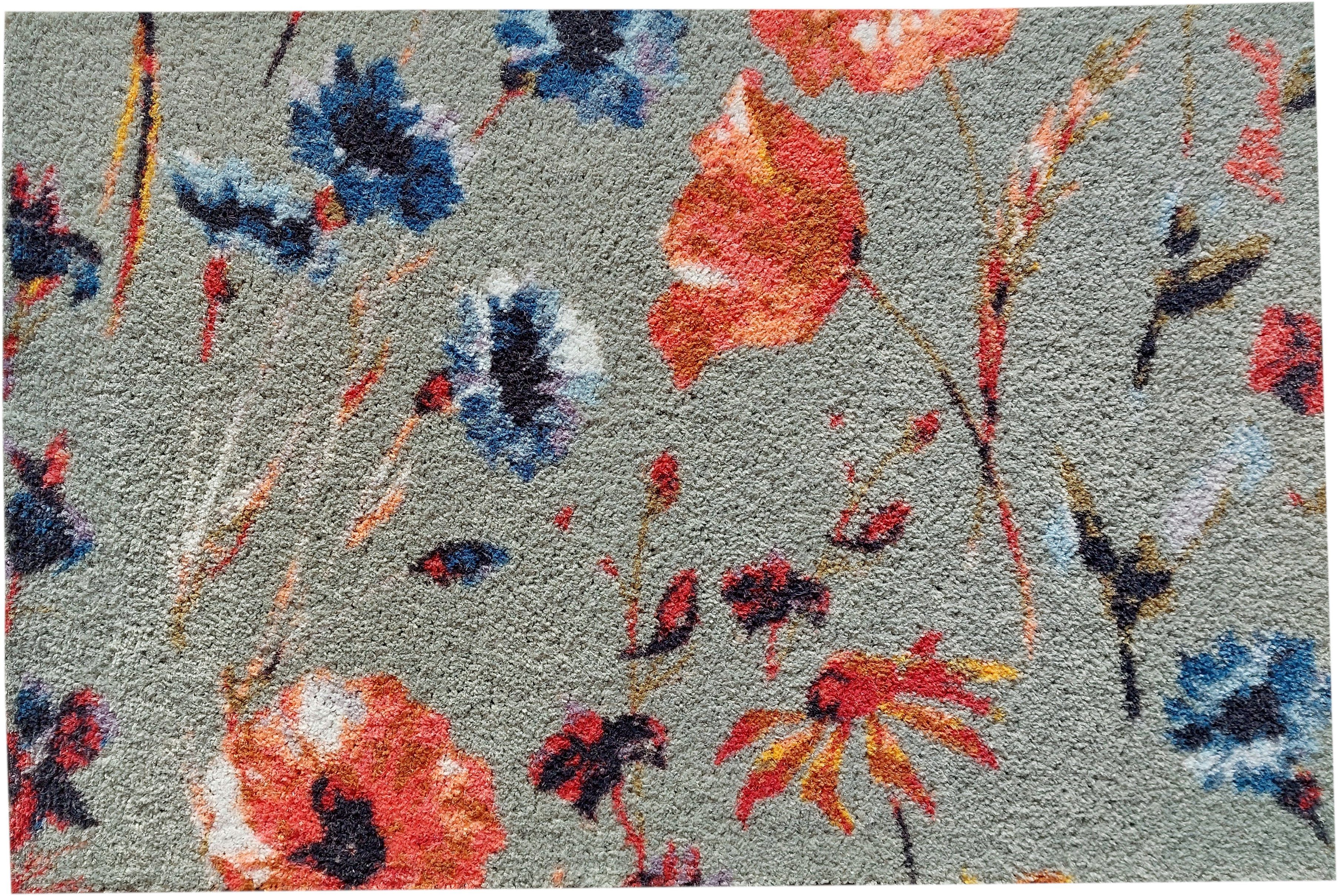 Mad about Mats Fußmatte Margo, rechteckig, Türvorleger, Schmutzfangmatte, mit Motiv: Blumen, Design Floral, Blüten, Indoor & Outdoor, mehrfarbig, rutschfest, maschinenwaschbar, 50 x 75 cm