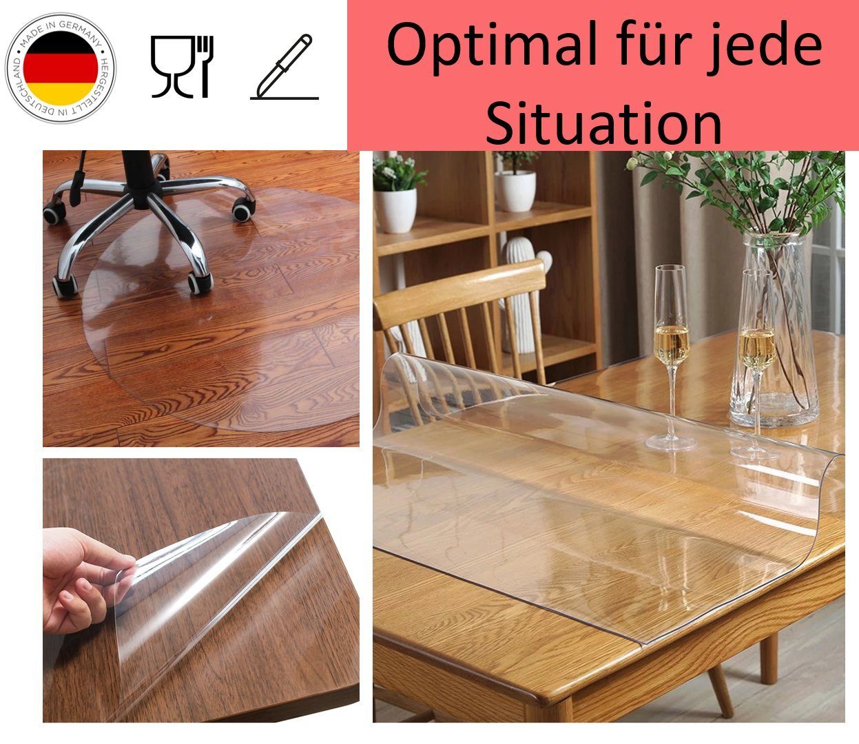Dilara Home Tischdecke Tischfolie Schutzfolie Bodenschutzmatte Tischschutz günstig online kaufen