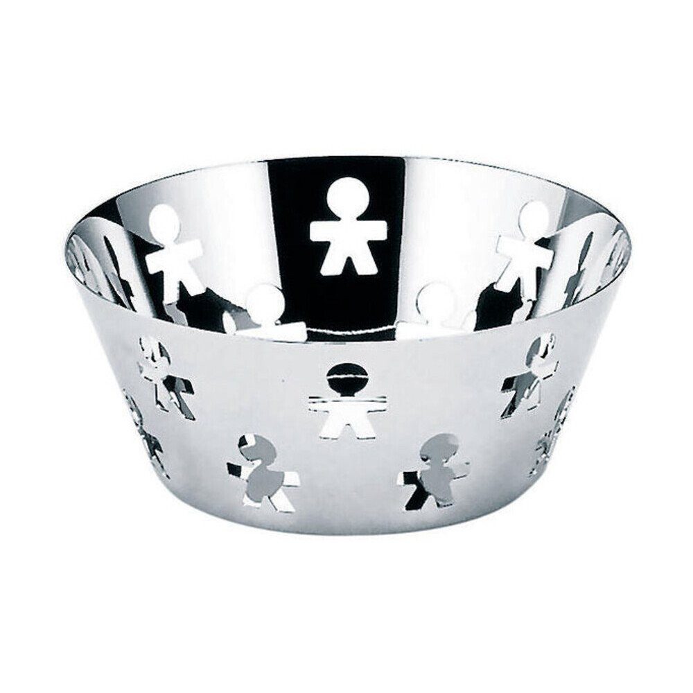 Alessi Schale Schale Durchbruch silber 20 cm Girotondo, Edelstahl 18-10