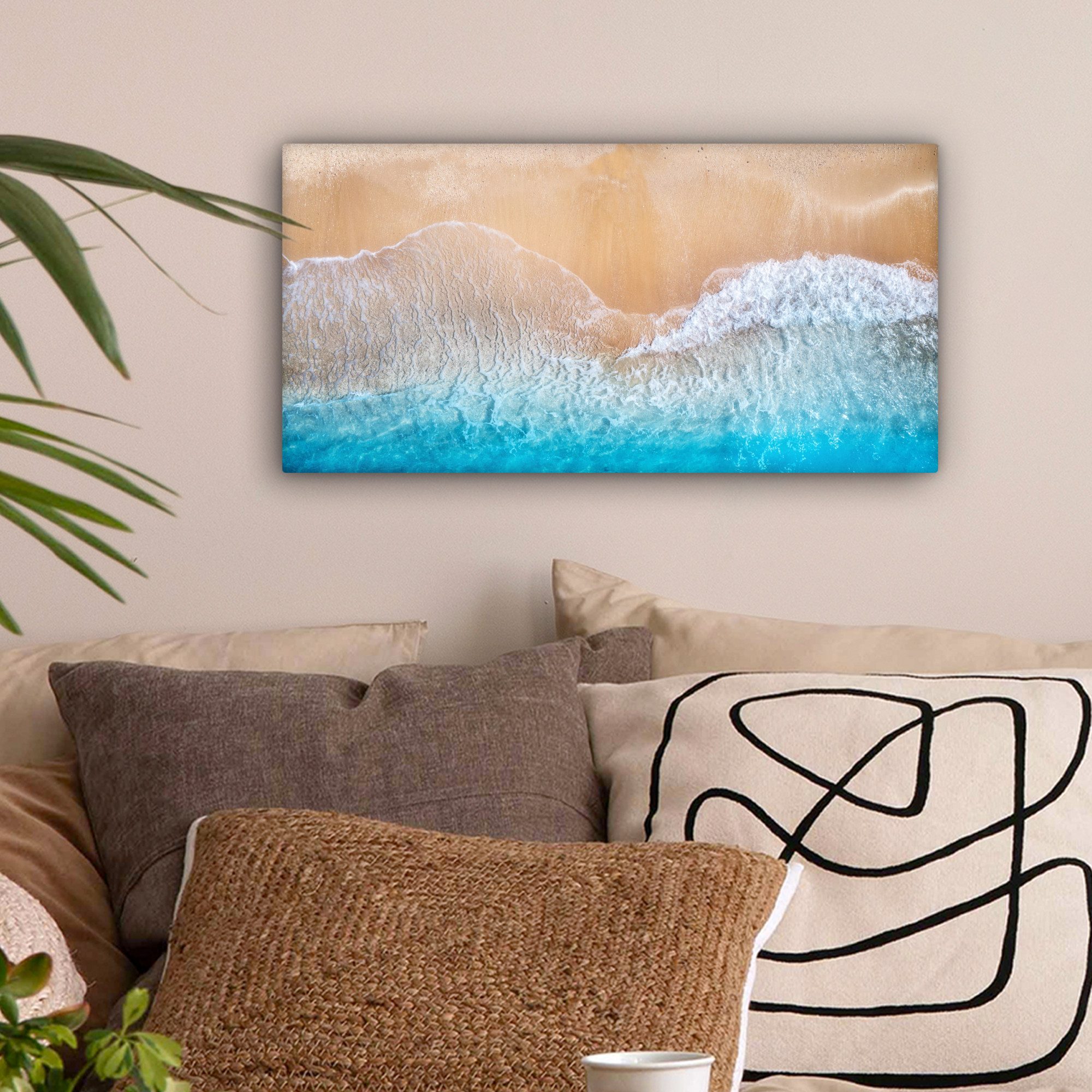 OneMillionCanvasses® Leinwandbild Panorama Strand - Meer günstig online kaufen