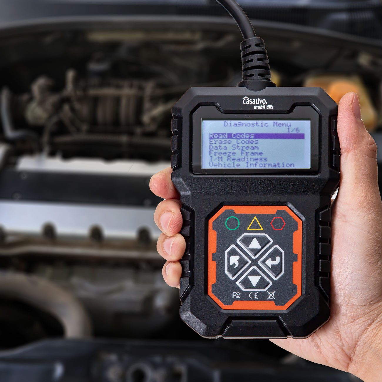 Casativo OBD2-Diagnosegerät "OBD2-Diagnosegerät für Auto-Fehlersuche Auto-Scanner KFZ-Universal, Echtzeit-Motordatenanzeige/Fehlerspeicherung/für Benzin- & Dies – Bild 5 von 5