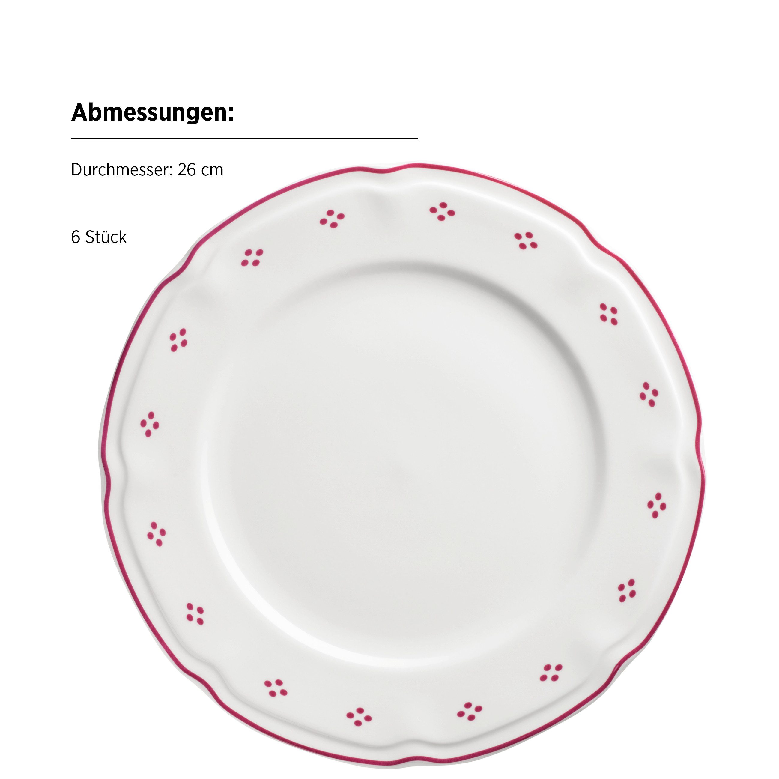 MÄSER Tafelservice Lova (12-tlg), 6 Personen, Porzellan