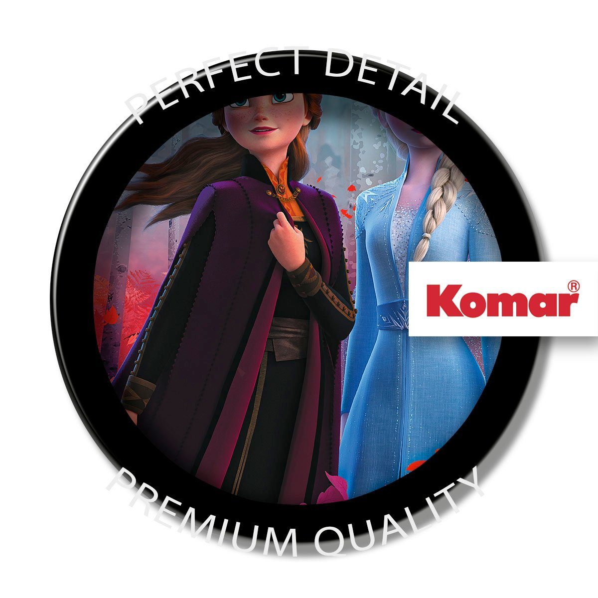 Komar Fototapete Vlies selbstklebend - Frozen 2 Winter is Coming - Größe 125 x 125 cm, glatt, bedruckt, (Packung, 1 St., Selbstklebende Vlies Fototapete/Wandtattoo), Kinderzimmer