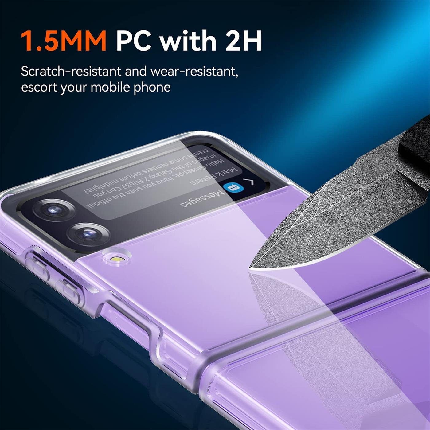 CoolGadget Handyhülle Transparent Ultra Slim Case für Samsung Galaxy Z Flip 3 6,7 Zoll, Silikon Hülle Dünne Schutzhülle für Samsung Z Flip 3 5G Hülle