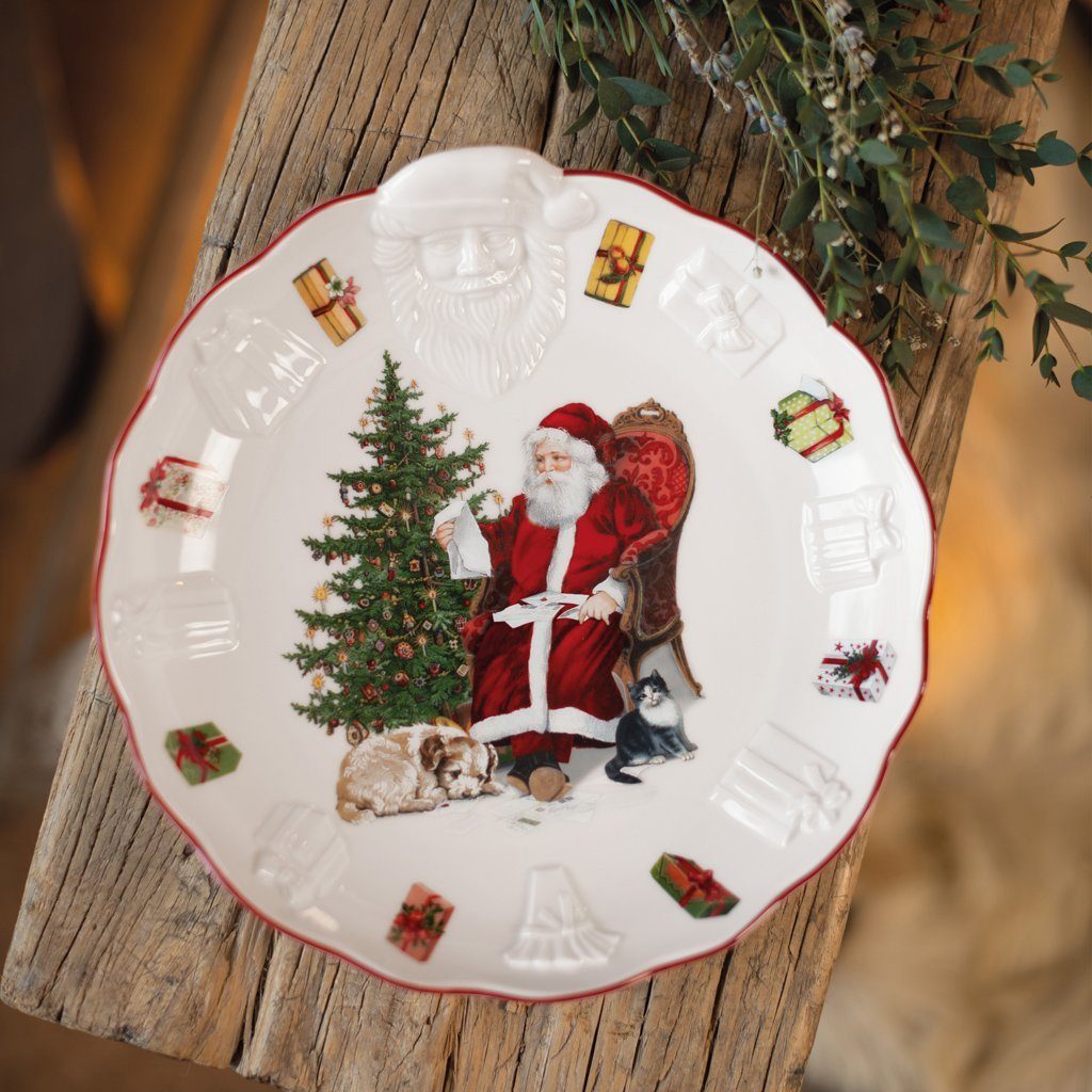 24x25x4,6cm, Villeroy mit Fantasy Santa & Schale (1-tlg) Toy's Relief, Boch Servierschüssel Porzellan,