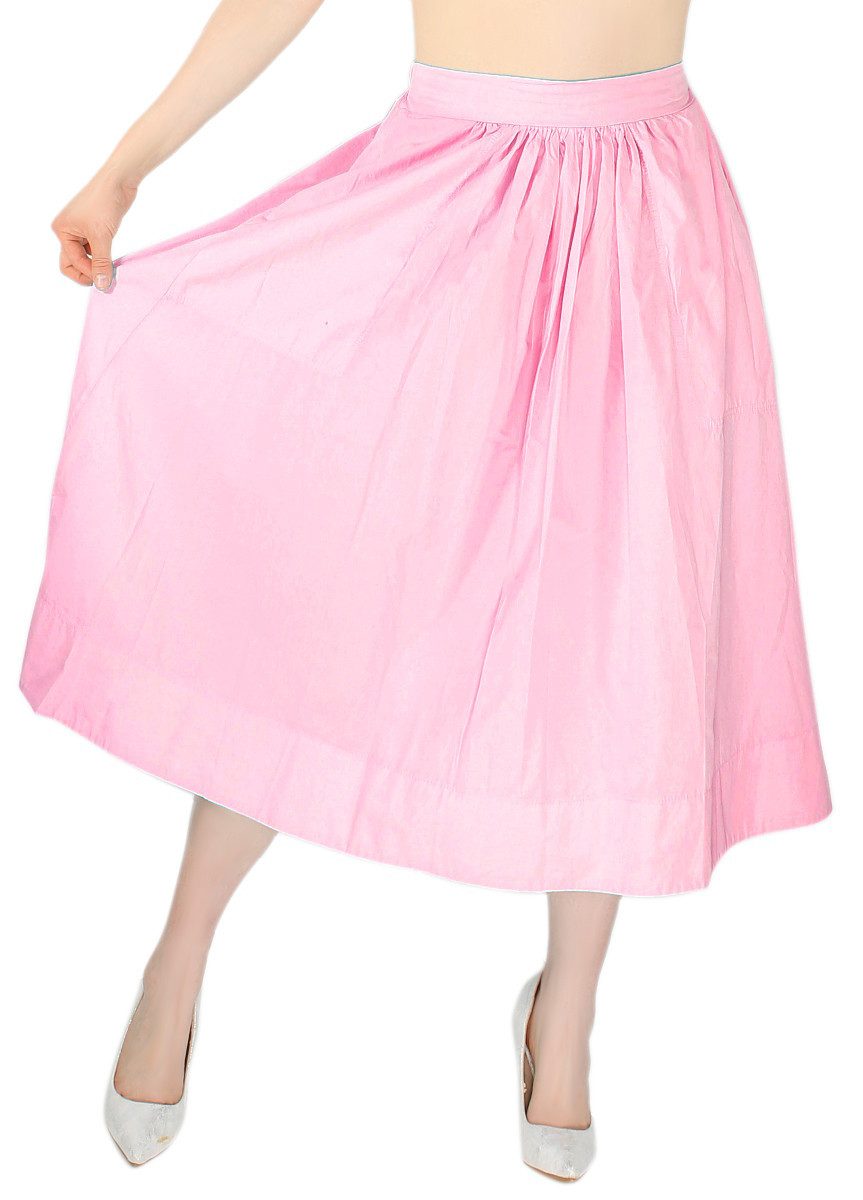 dy_mode A-Linien-Rock Damen Freizeit Rock Baumwolle Midi-Rock Faltenrock A- günstig online kaufen