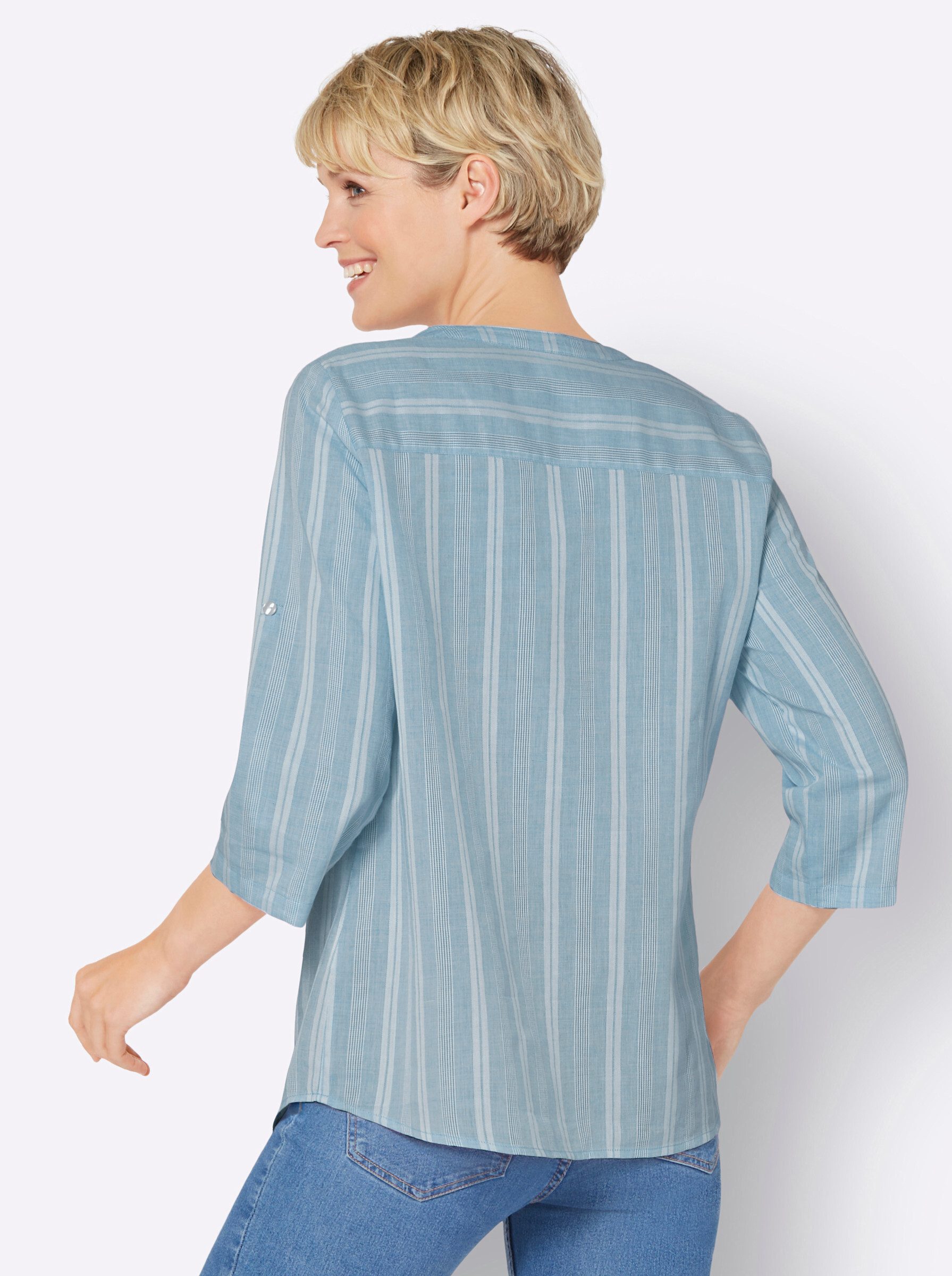 Sieh an! Klassische Bluse Schlupfbluse 3/4-Arm günstig online kaufen