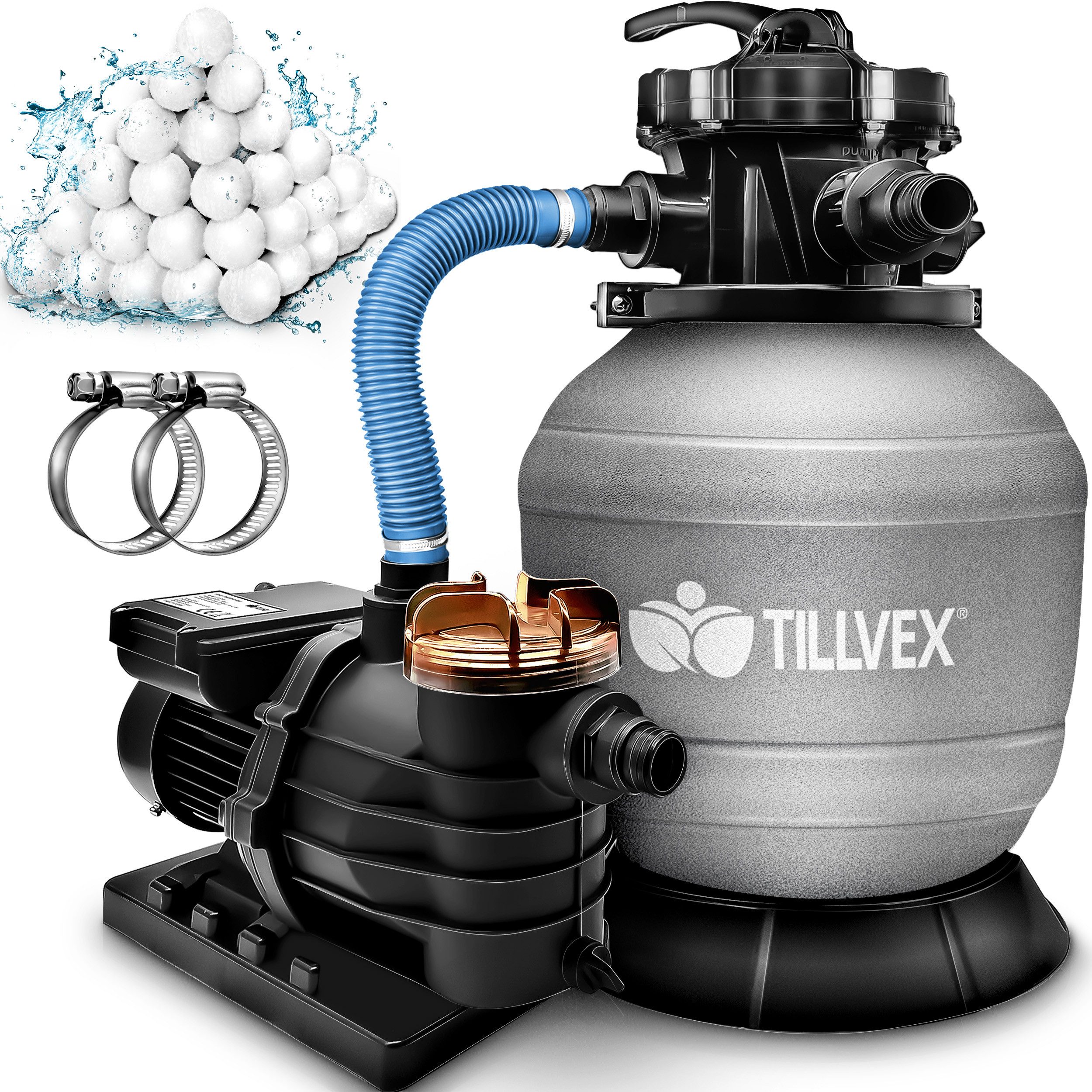 tillvex Sandfilteranlage 10 m³/h Filteranlage + günstig online kaufen