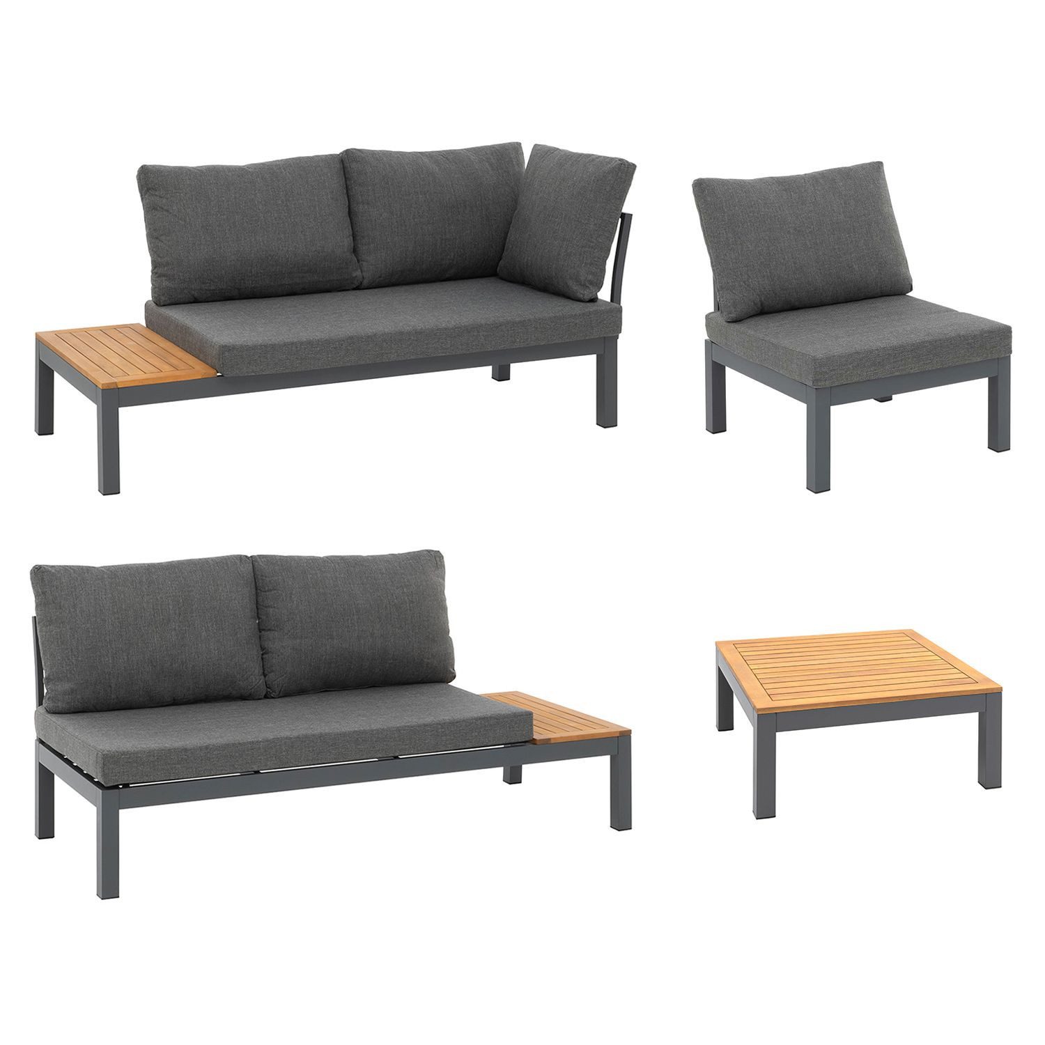OUTLIV. Gartenlounge-Set OUTLIV. Venedig Ecklounge inkl. Loungetisch Aluminium/Olefin, Pflegeleicht, witterungsbeständig