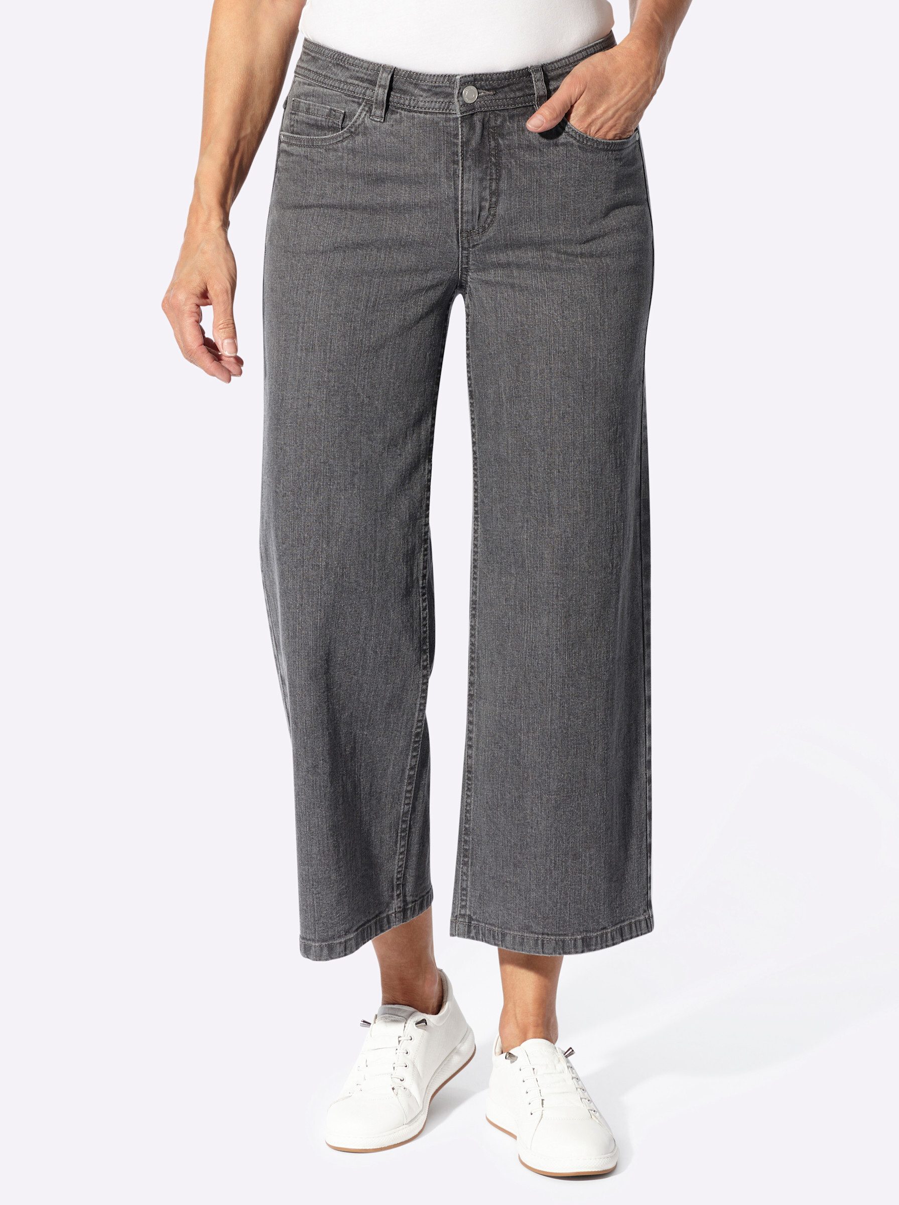 Witt Jeansshorts Jeans-Culotte leicht vertieft