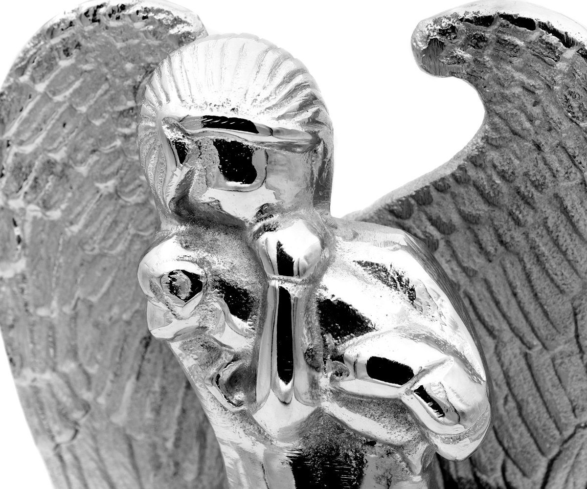 Brillibrum Engelfigur Metall Figur Hunde Engel Schutzengel Dekofigur Engelfigur