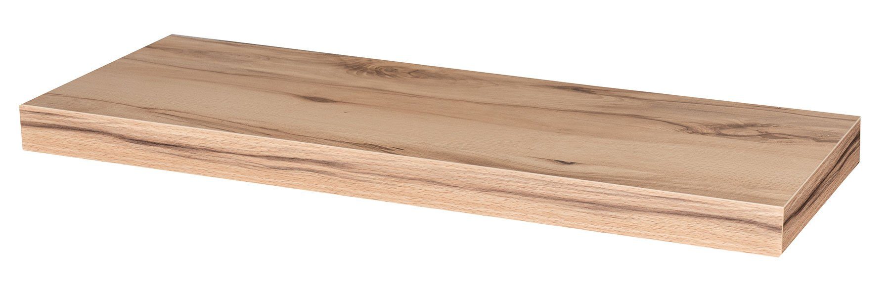 Levandeo® Wandregal, Wandboard Bobby 60cm Kernbuche günstig online kaufen