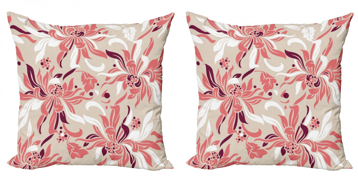 Kissenbezüge Modern Accent (2 Pastel Blumen Doppelseitiger Digitaldruck, Röschen Stück), Abakuhaus