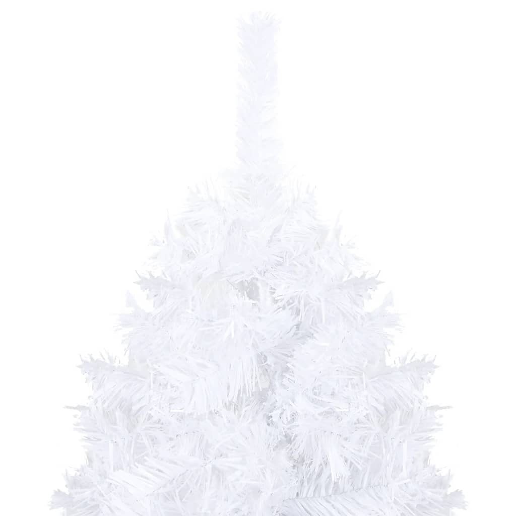 furnicato Künstlicher Weihnachtsbaum mit Dicken Zweigen PVC Weiß 120 cm