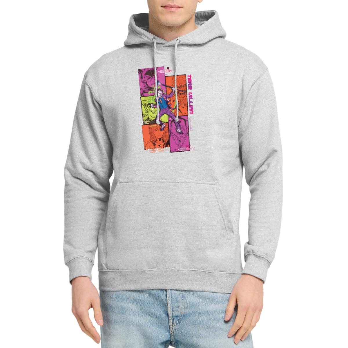 Spreadshirt Hoodie Batman Team Villain Mit Joker Und Comic-Panels Unisex Hoodie (1-tlg)