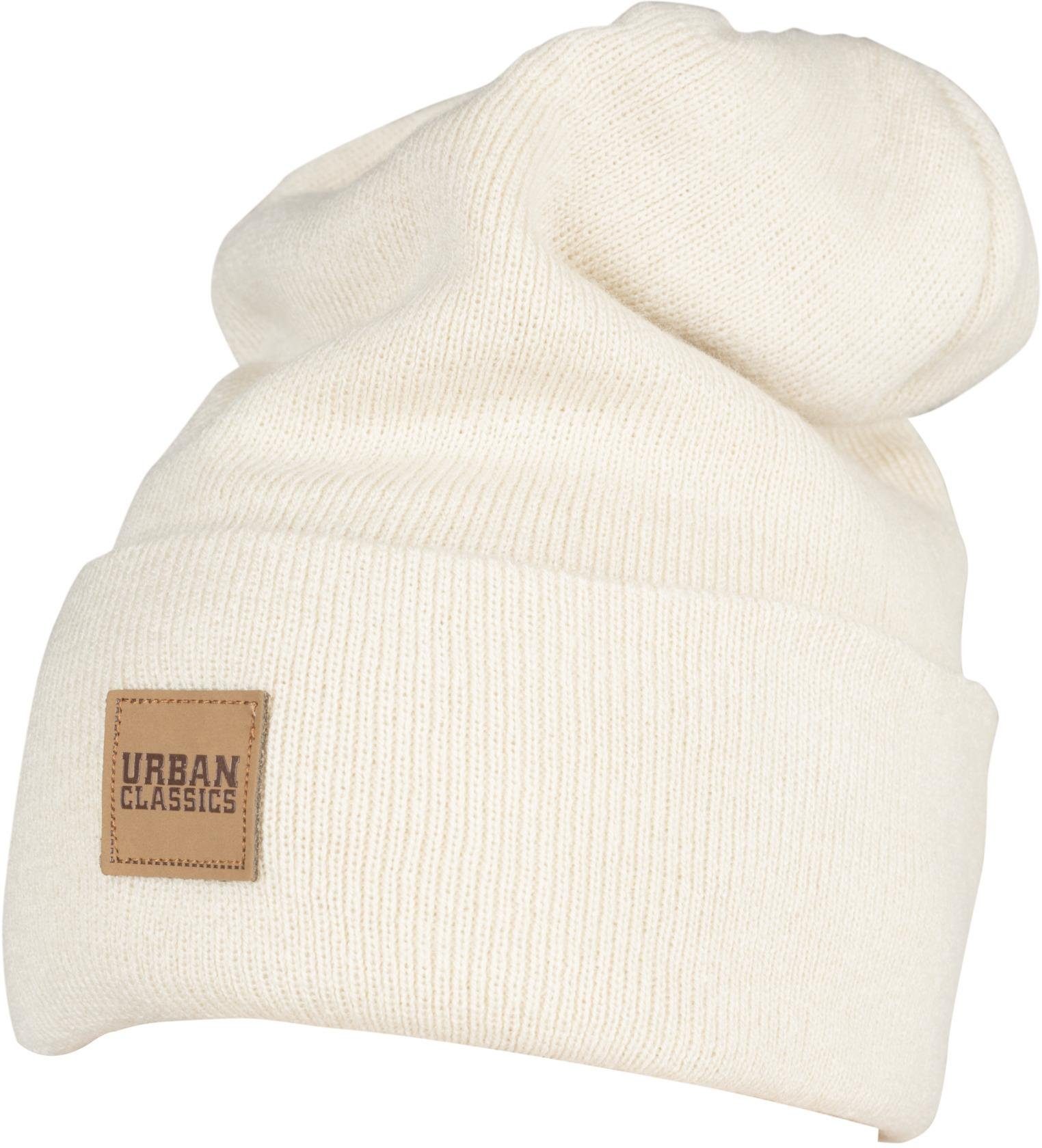 URBAN CLASSICS Outdoorhut Synthetic Leatherpatch Long Beanie One Size günstig online kaufen