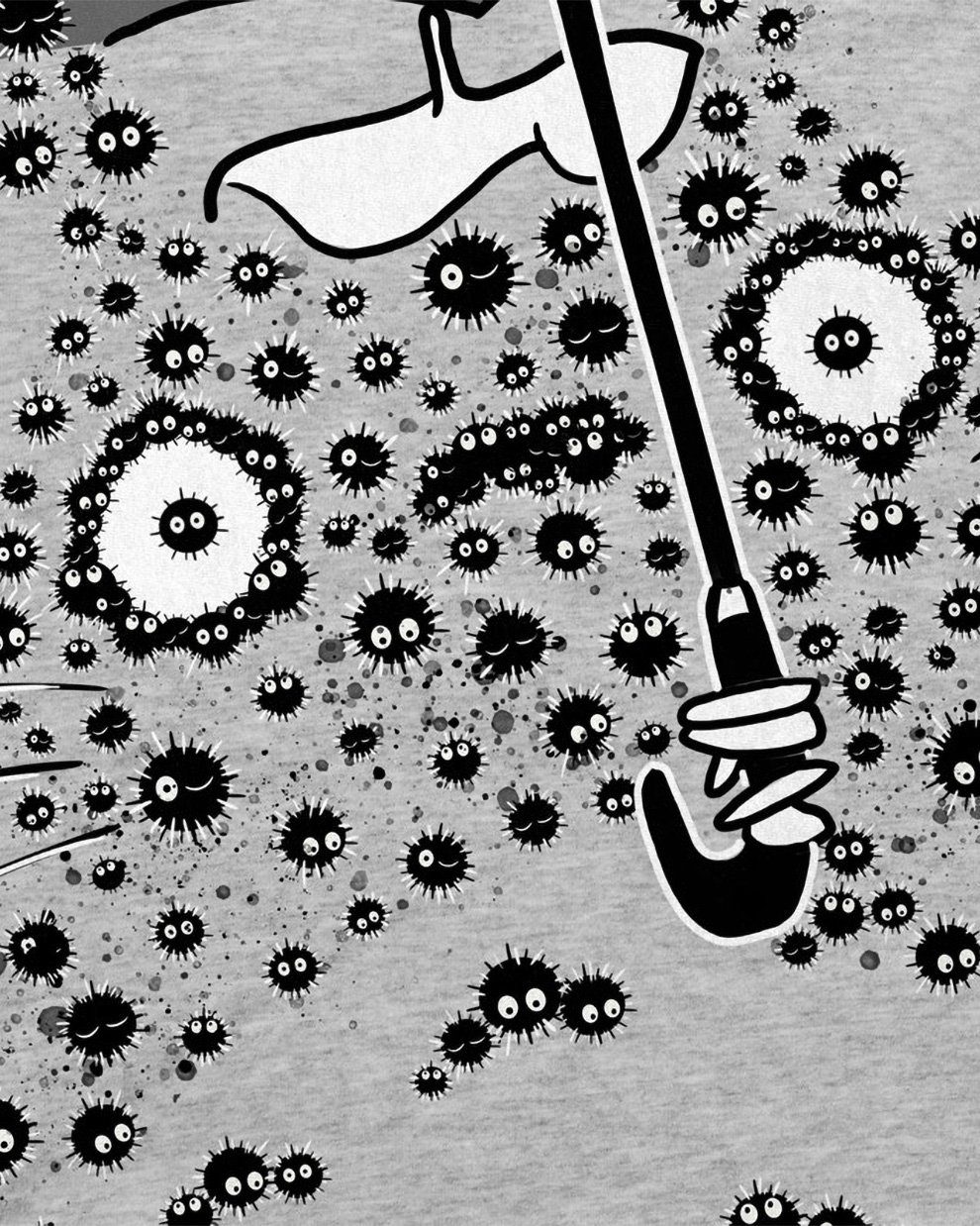 style3 T-Shirt Totoro Russmännchen neko ghibli japan mein nachbar tonari to günstig online kaufen