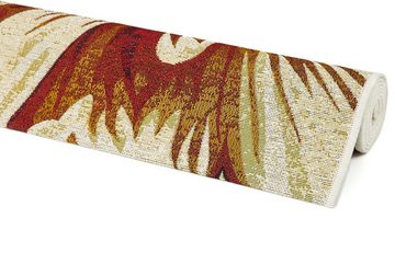 Teppich Panama Blume, LUXOR living, rechteckig, Höhe: 5 mm, Flachgewebe, modernes Design, Motiv Blumen, In- und Outdoor geeignet