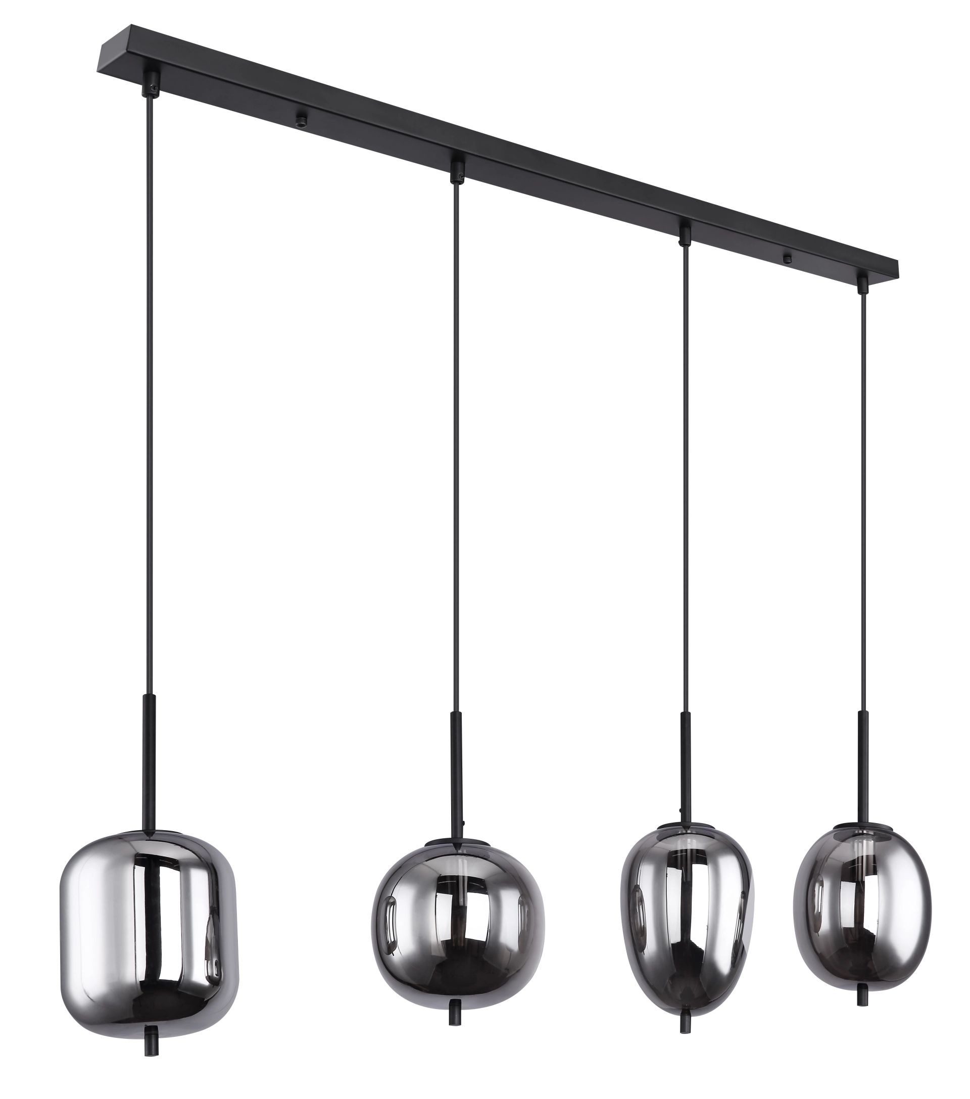 GLOBO LIGHTING Pendelleuchte BLACKY, ohne Leuchtmittel, Hängelampe, Hängeleuchte, verschiedene Gläser, modern, Essbereich