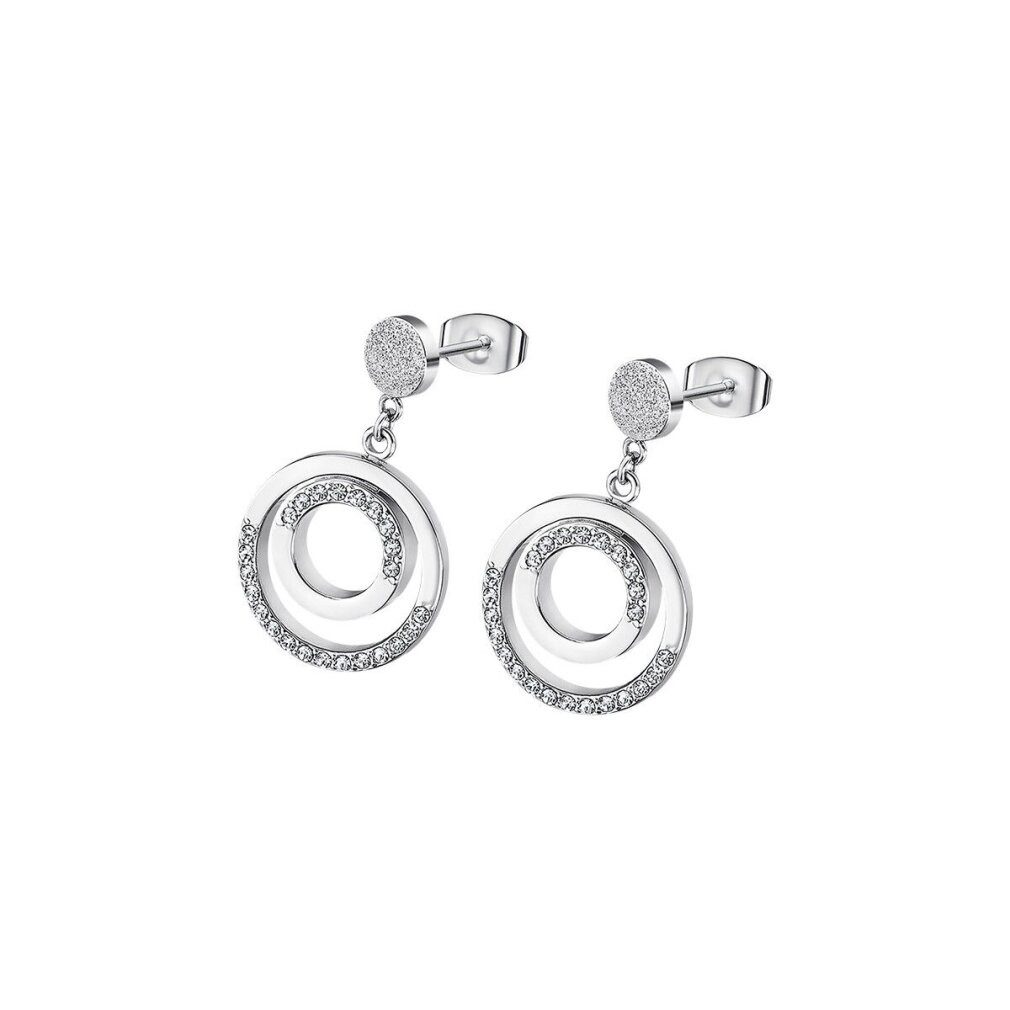 Paar Ohrstecker Stylish steel earrings with clear zircons Urban Woman LS2180-4 / 1