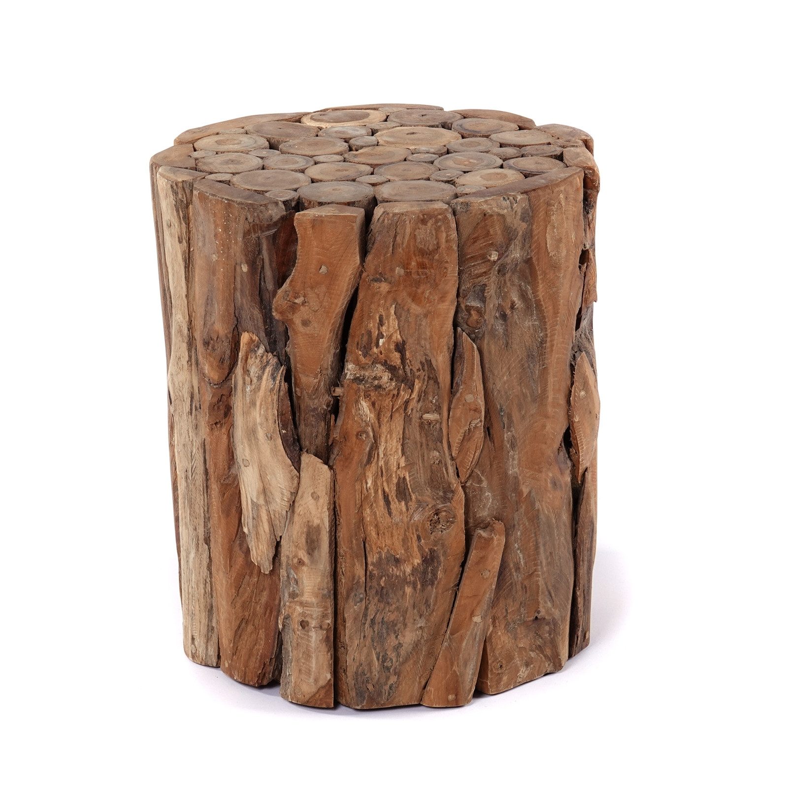 Dekosäule HOLZ SÄULE "MALEA 40", Treibholz, 40cm, Natur Blumen Podest