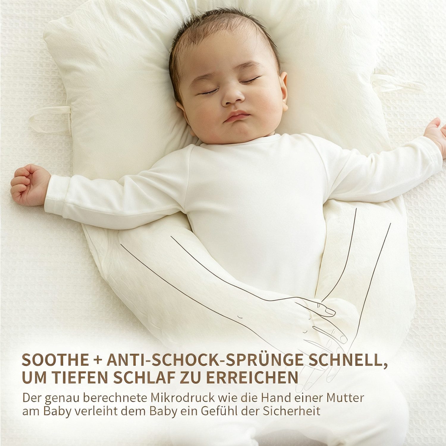 Refttenw Babykissen Babykopfkissen,Seitenschläferkissen,Beruhigendes Kissen
