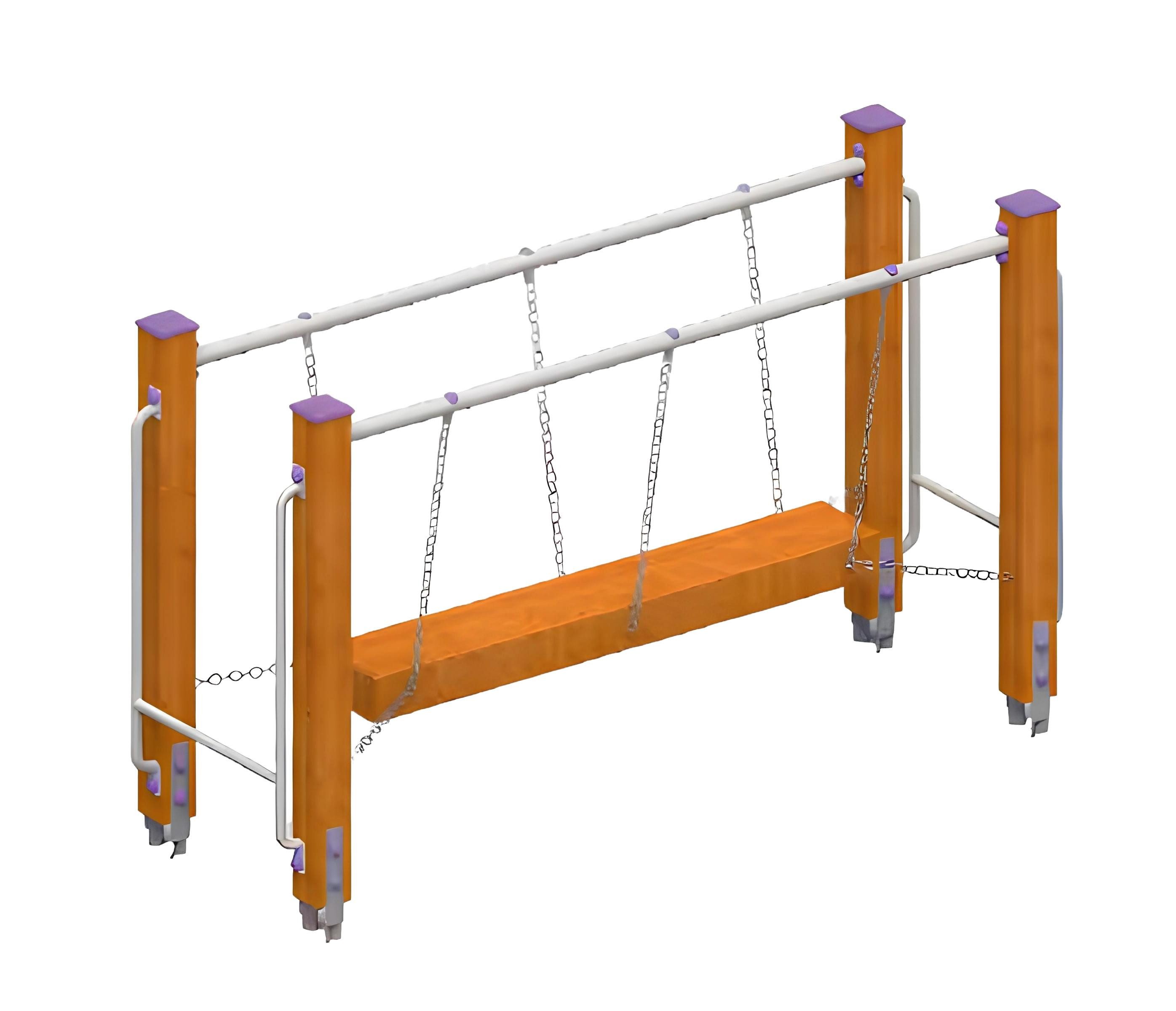 Xlmoebel Hängebank Balancier- und Hängebrücke mit Kletter- und Wackelelementen für den (Spielplatz), Hergestellt in Europa